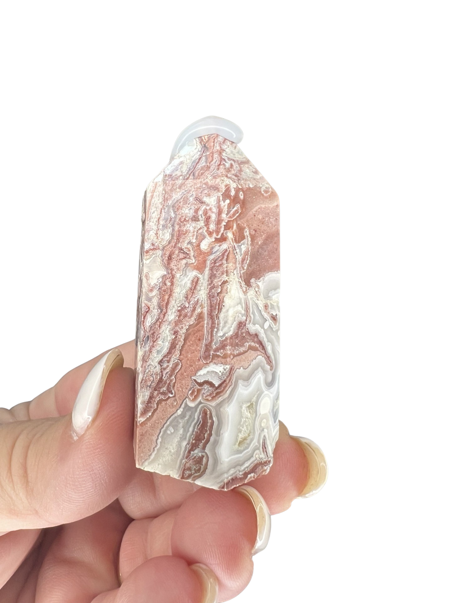 Druzy Mexican Lace Agate Tower
