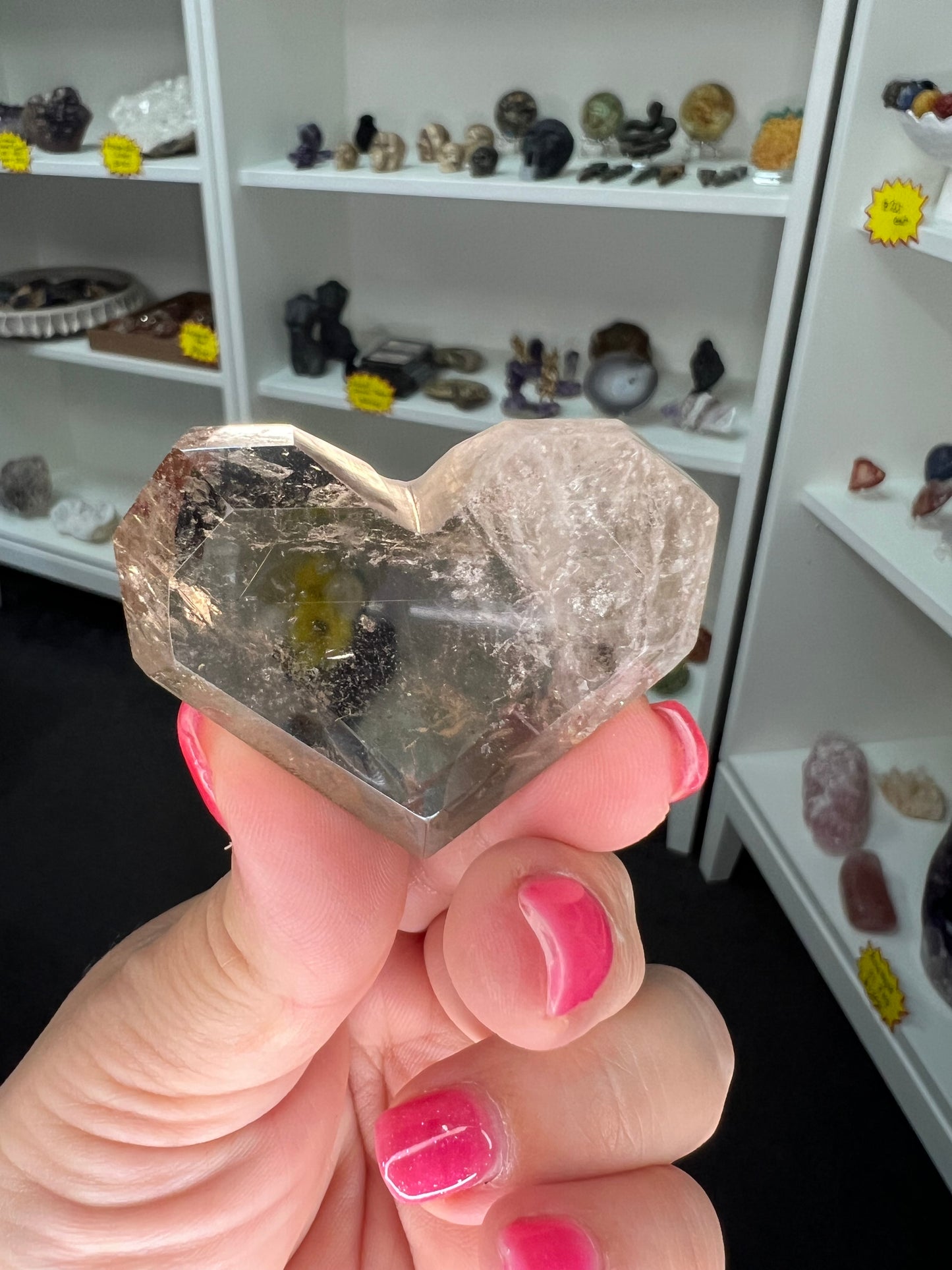 Smoky Quartz Faceted Heart