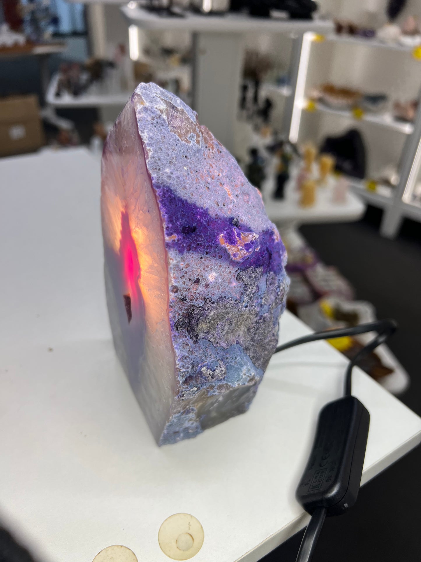 Purple Agate Lamp