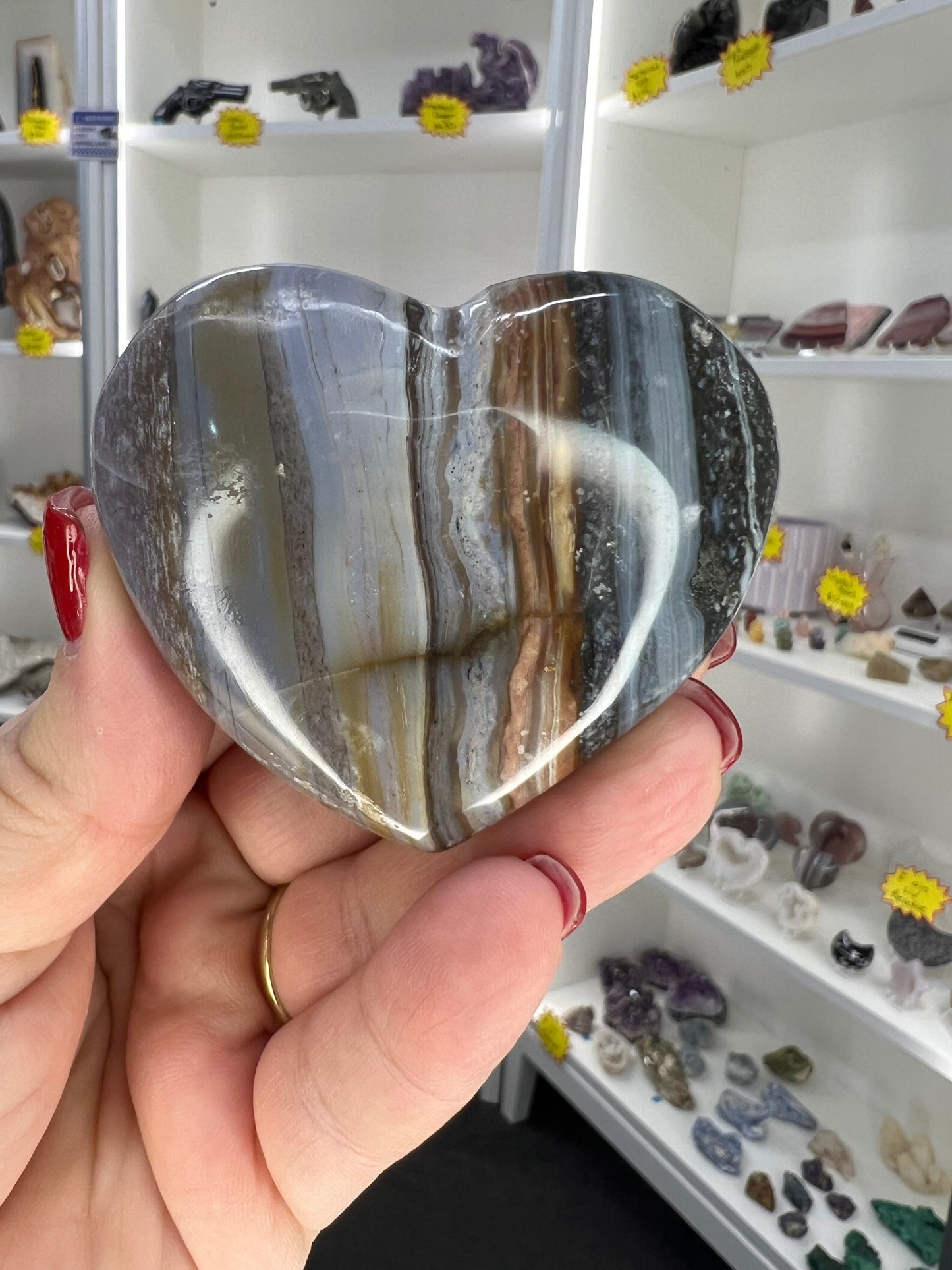 Banded Ocean Jasper Heart