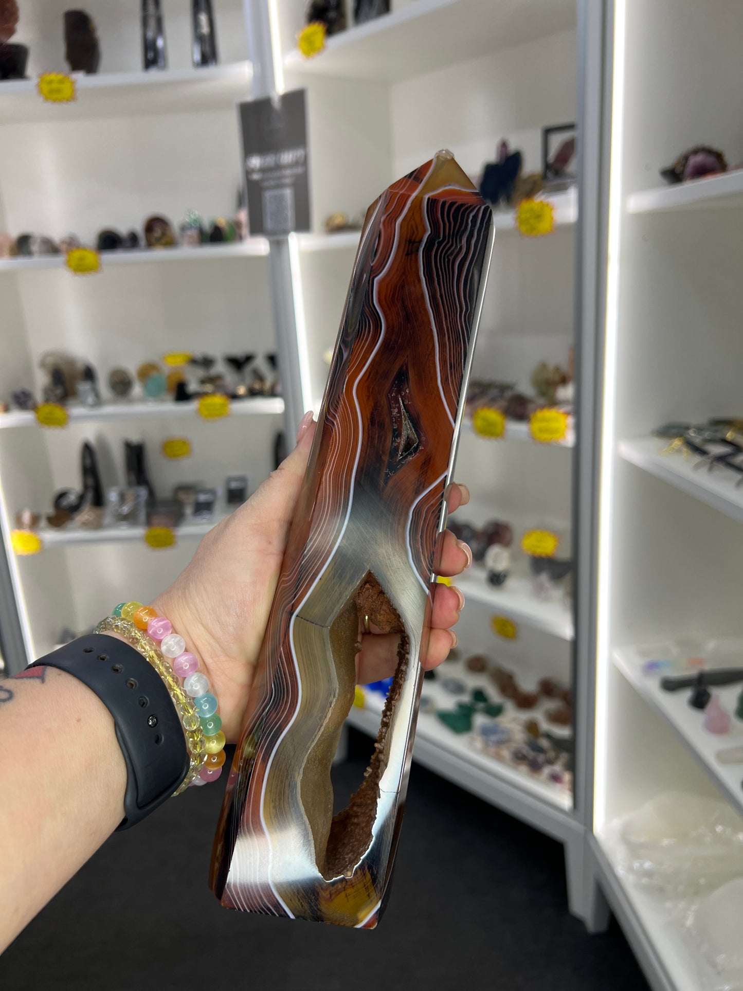 Huge Sardonyx Druzy Tower