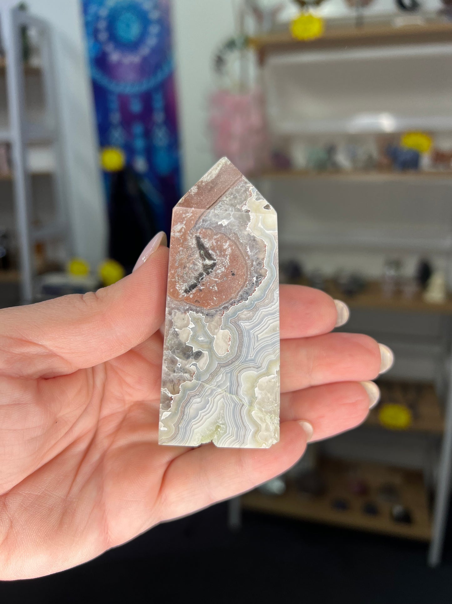 Mexican Lace Agate Tower