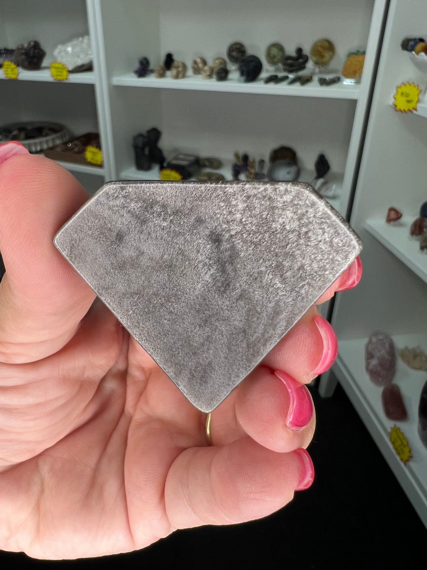 Silver Sheen Obsidian Superman Symbol