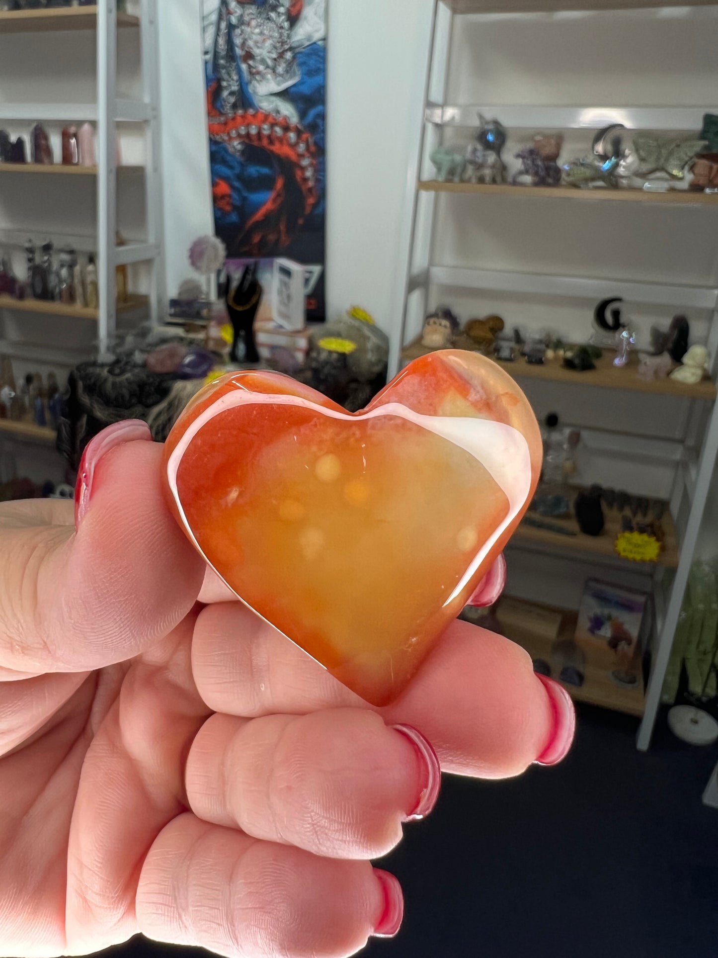 Druzy Carnelian Heart