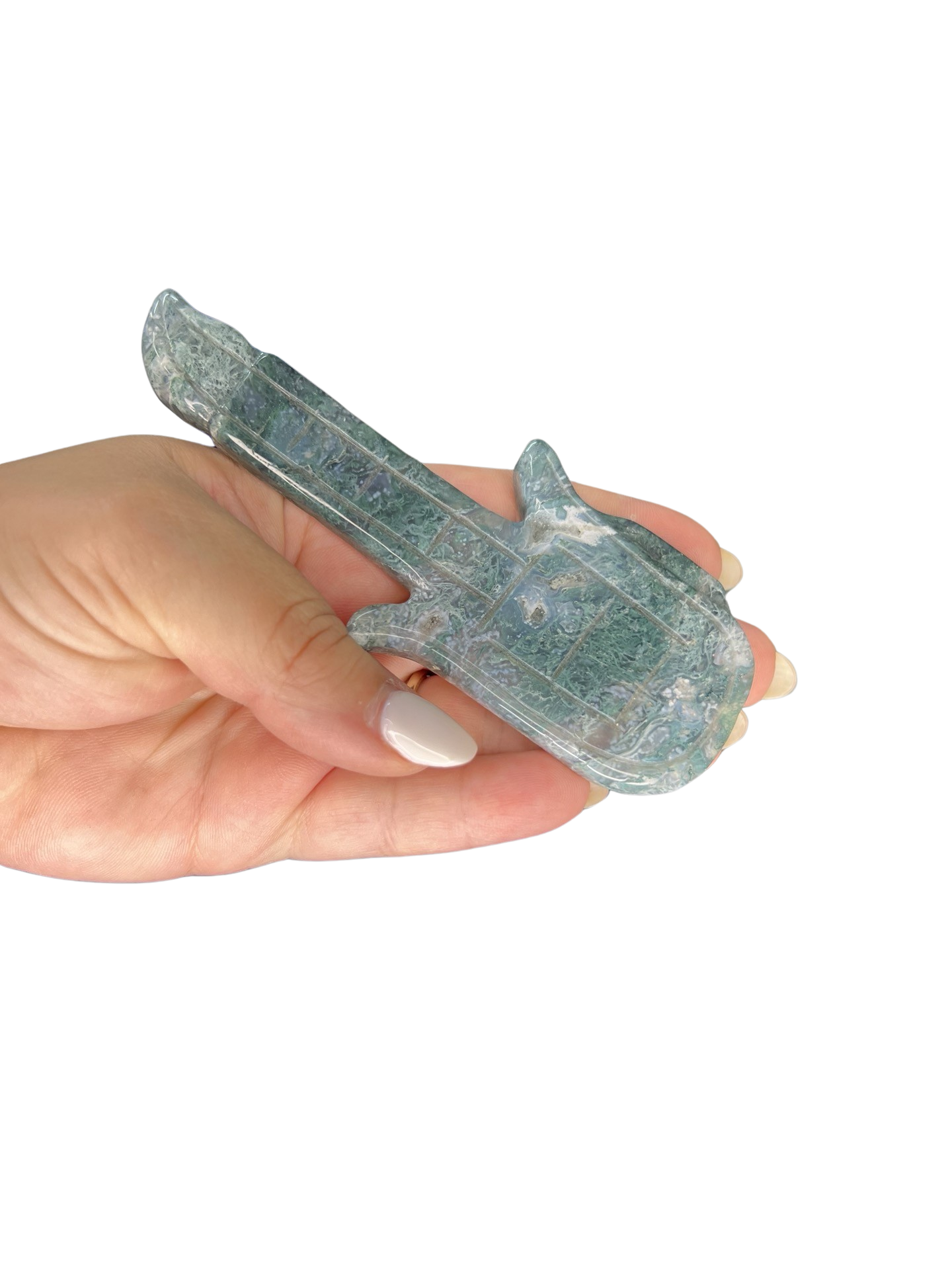 Moss Agate Guitar Carving
