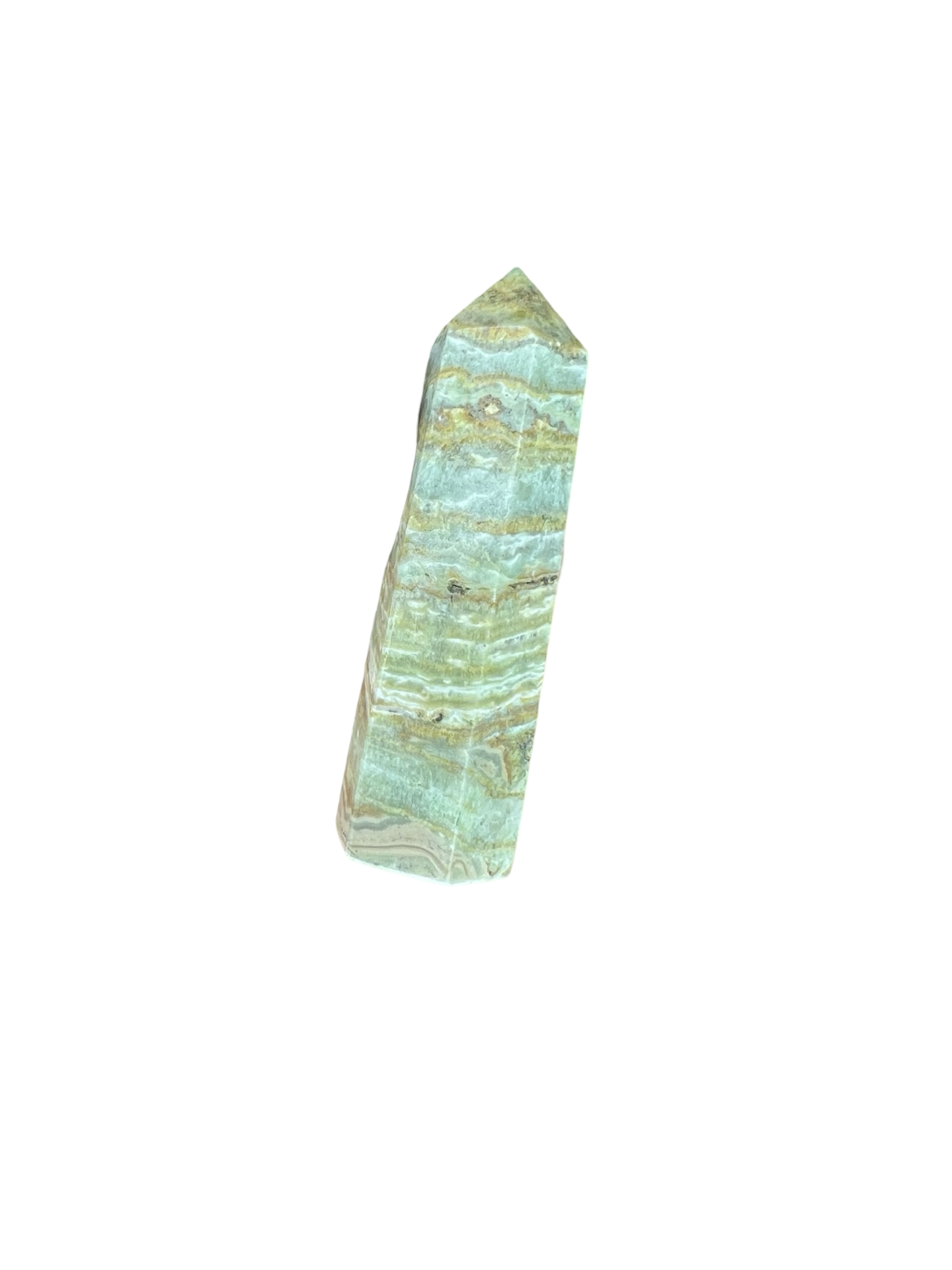 Banded Pistachio Calcite Tower
