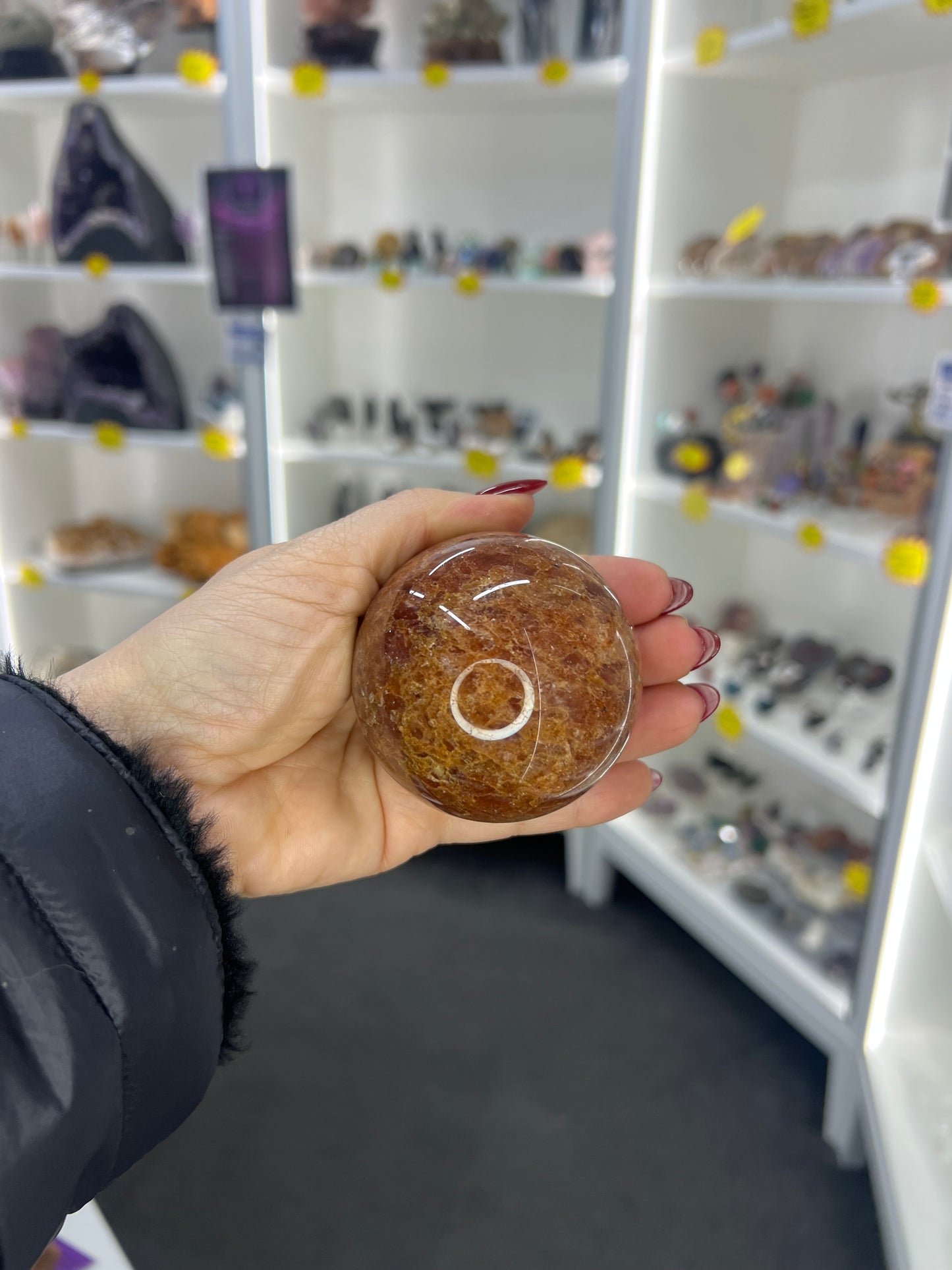 Golden Strawberry Quartz Sphere with Stand