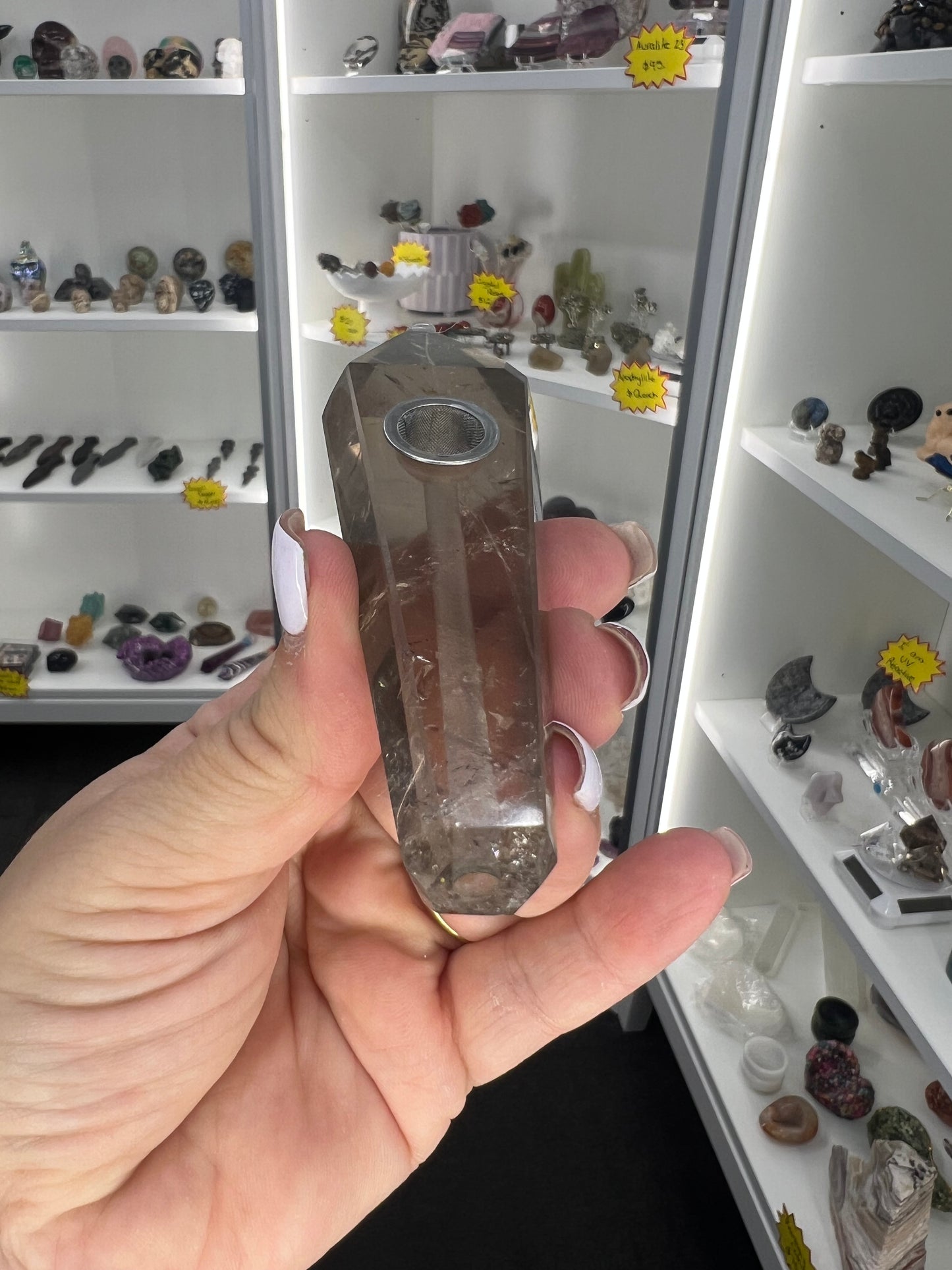 Smoky Quartz Pipe
