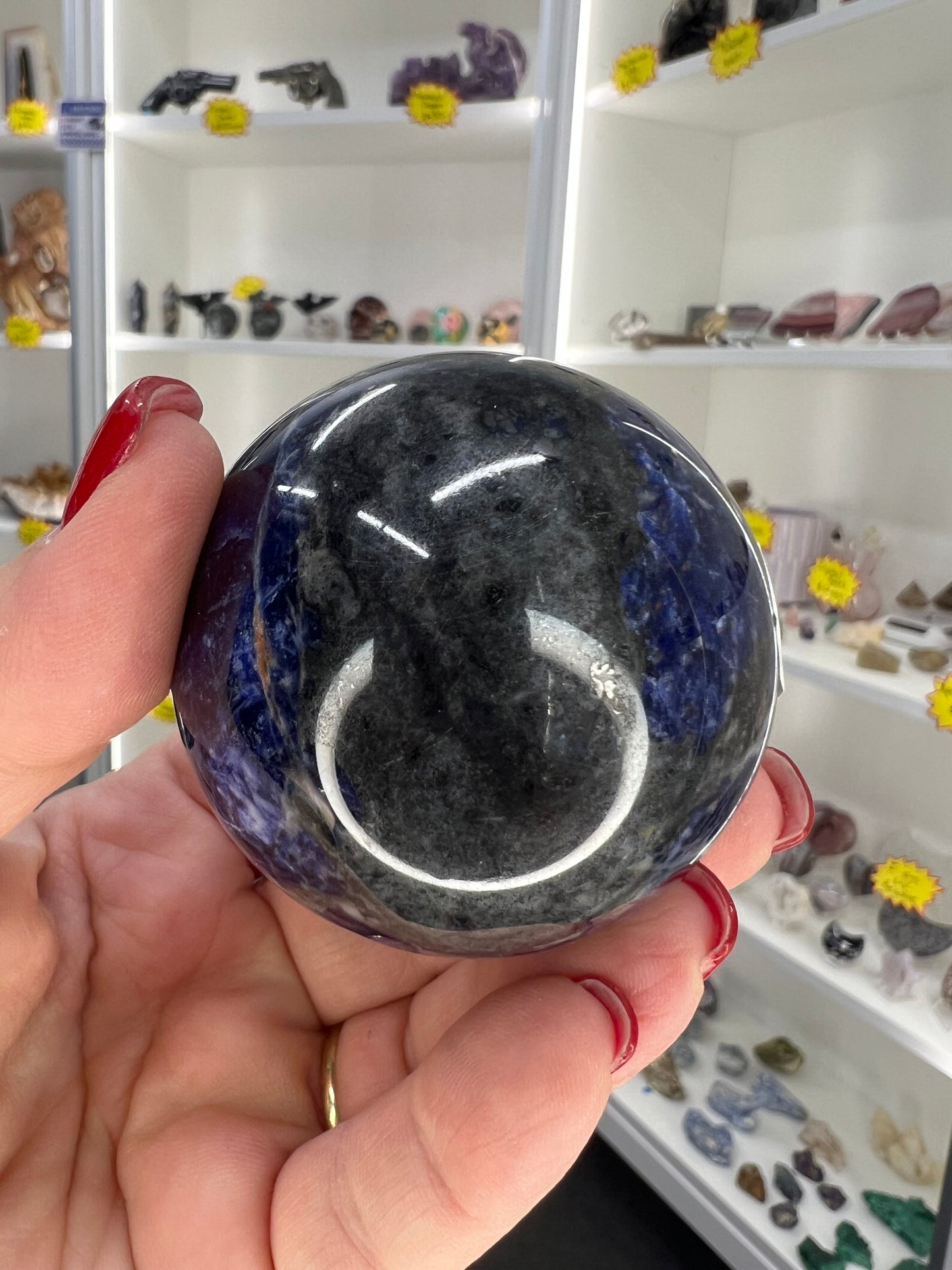 Sodalite Sphere with Stand