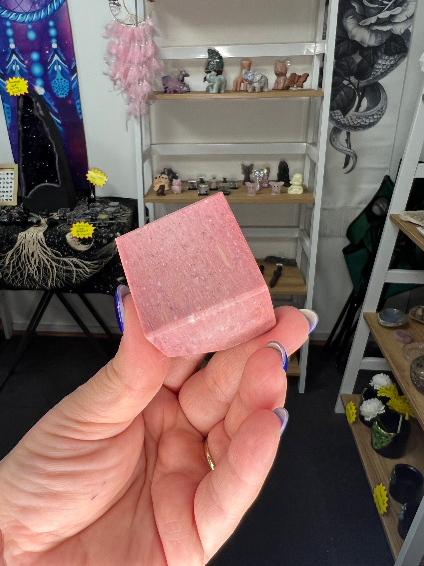 Rhodonite Floating Cube