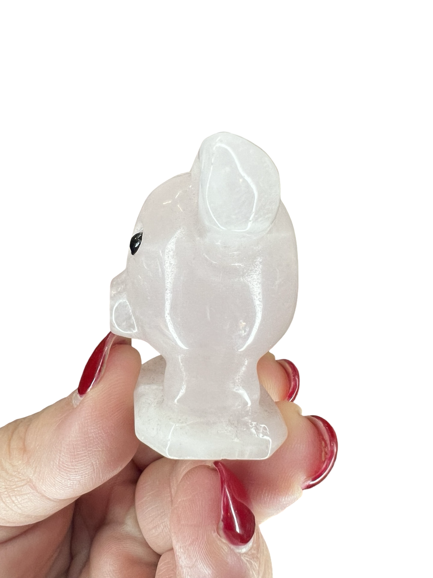Rose Quartz Pig Carving
