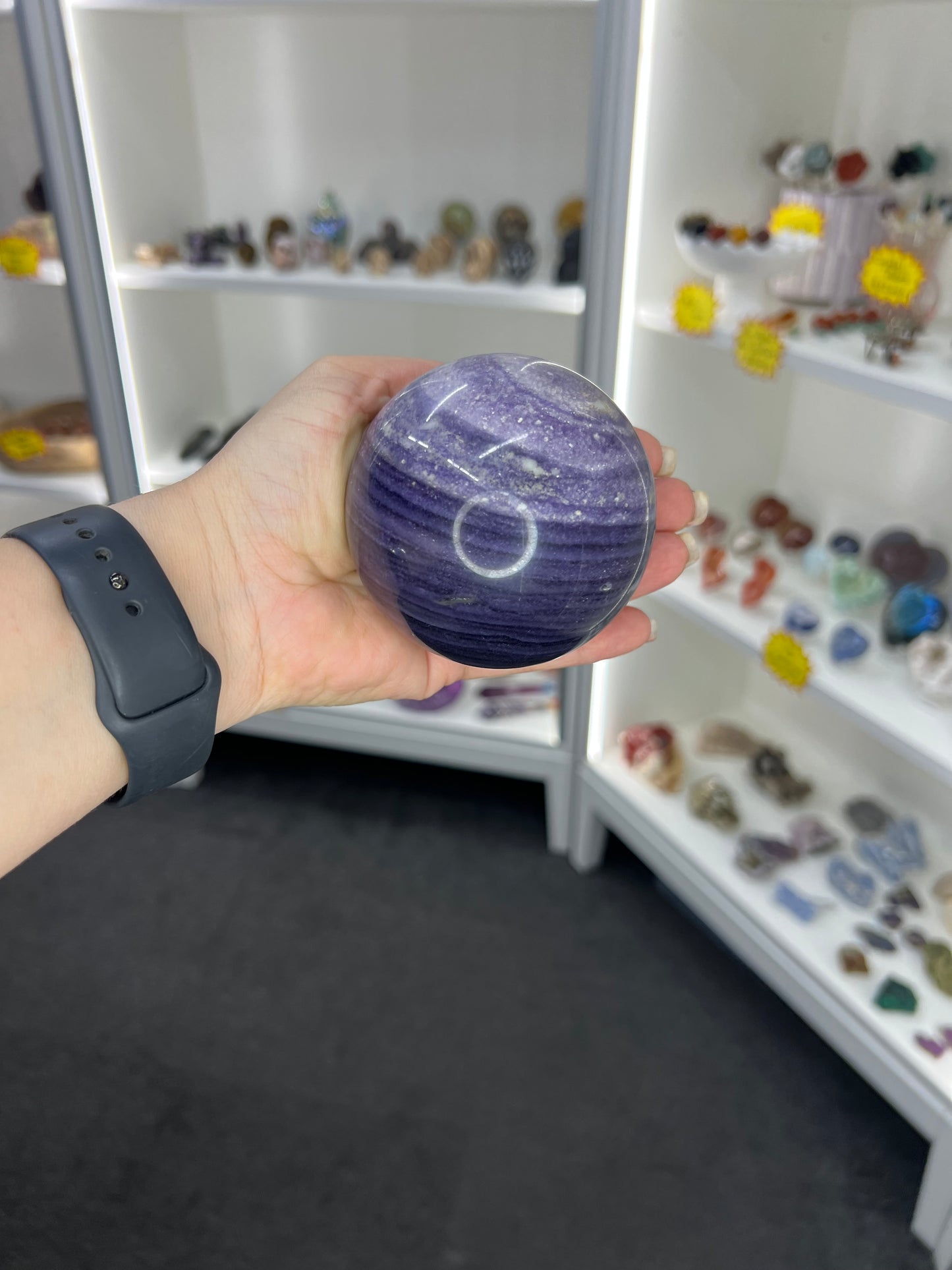 Tiffany Stone Sphere with Stand