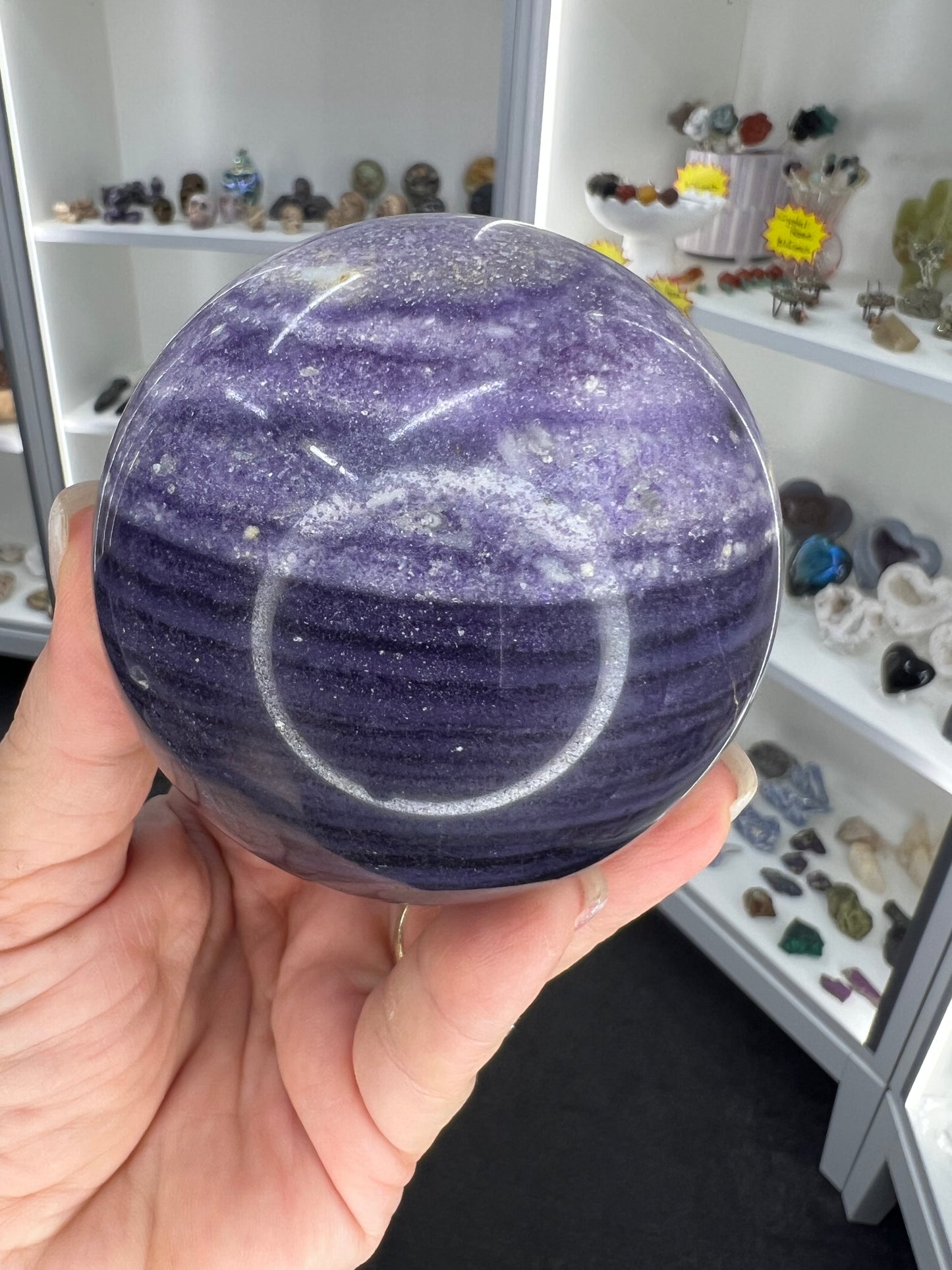 Tiffany Stone Sphere with Stand