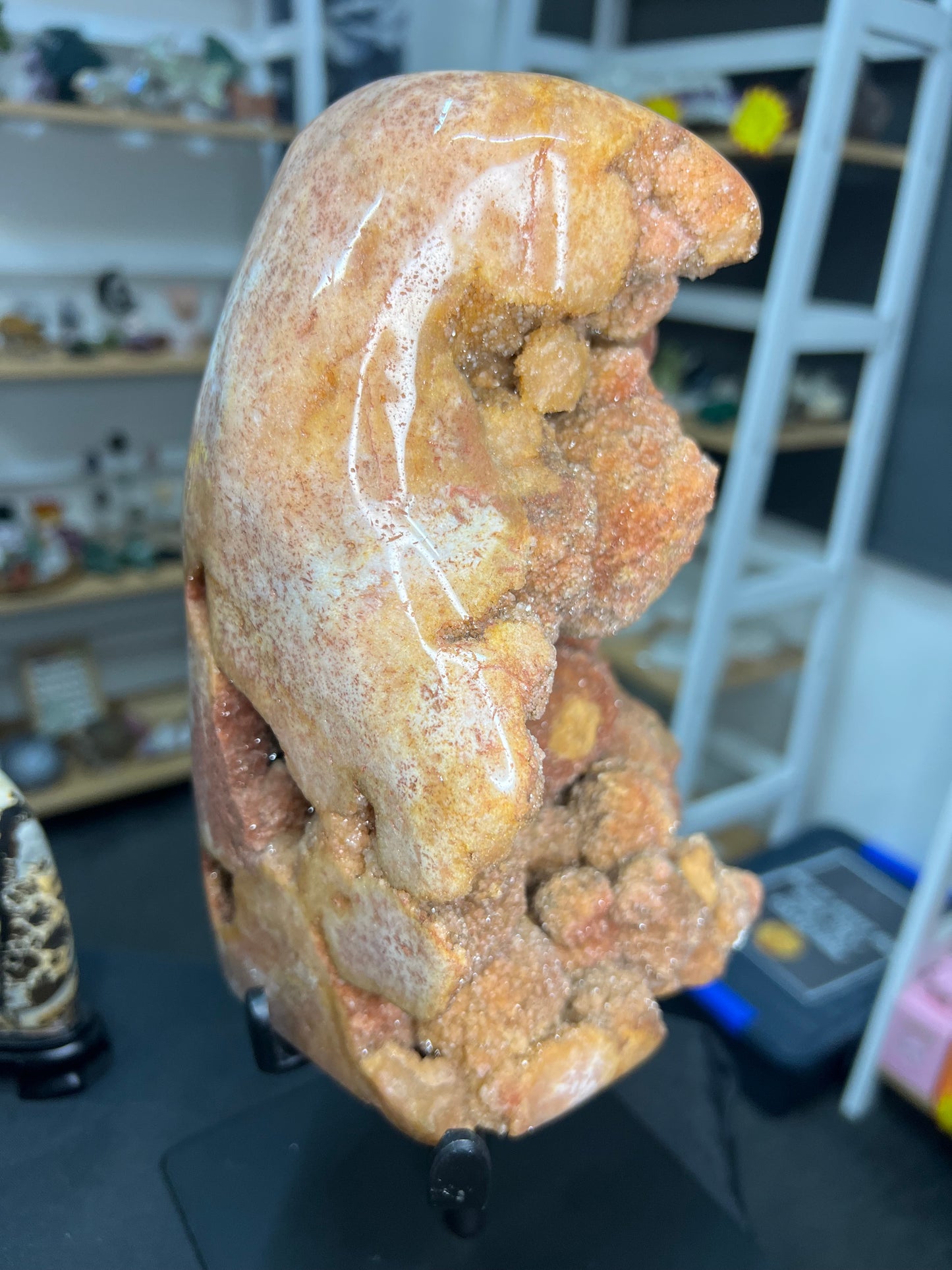 Pink Amethyst Specimen on Stand