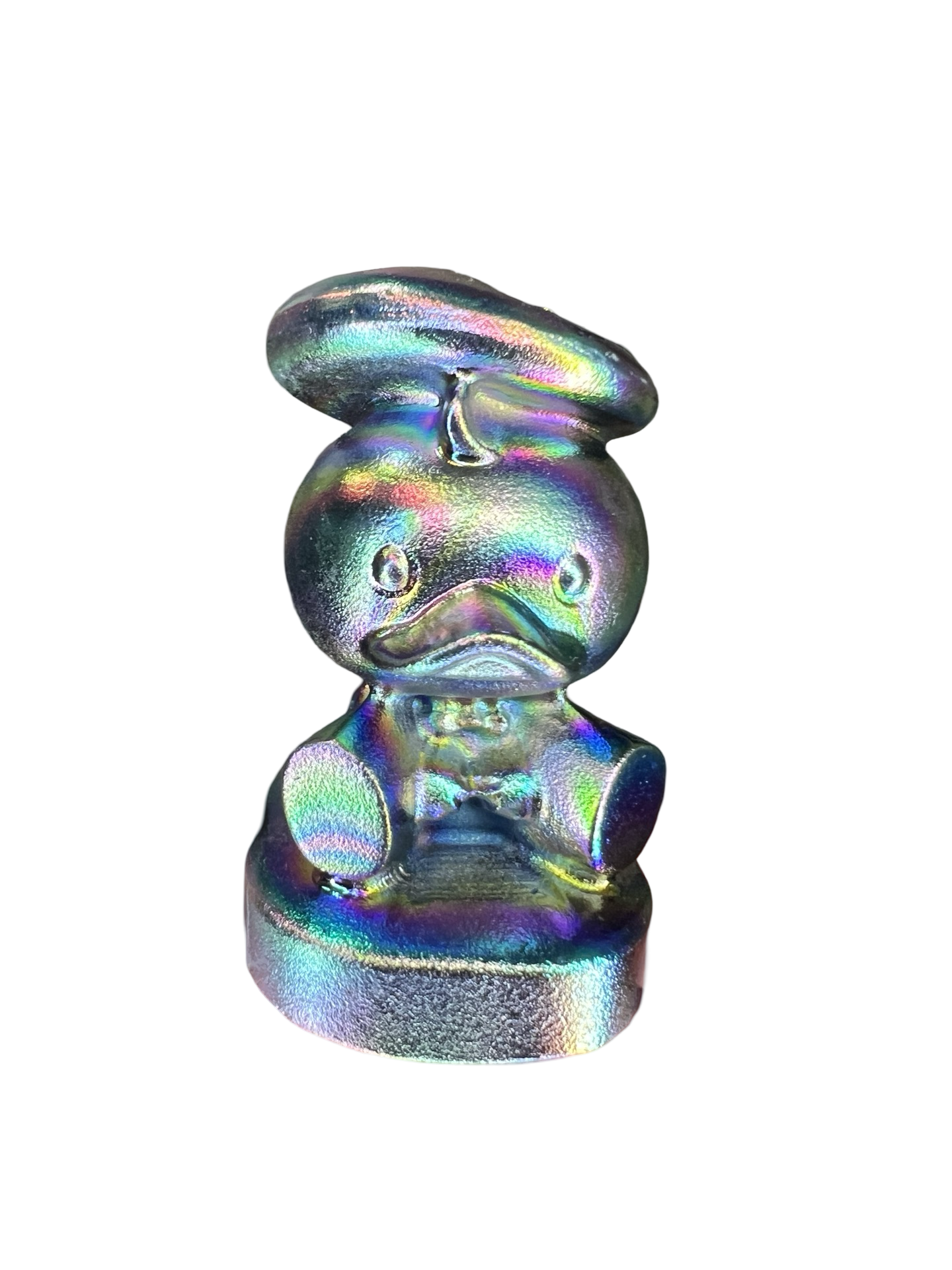 Aura Black Obsidian Baby Donald Duck Carving