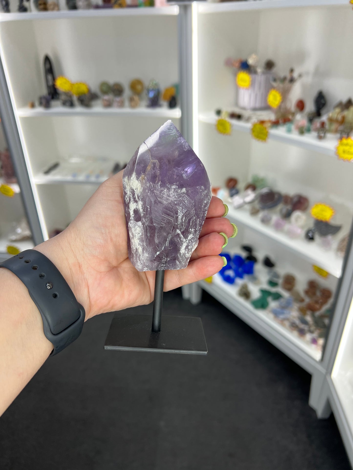 Amethyst Point on Stand