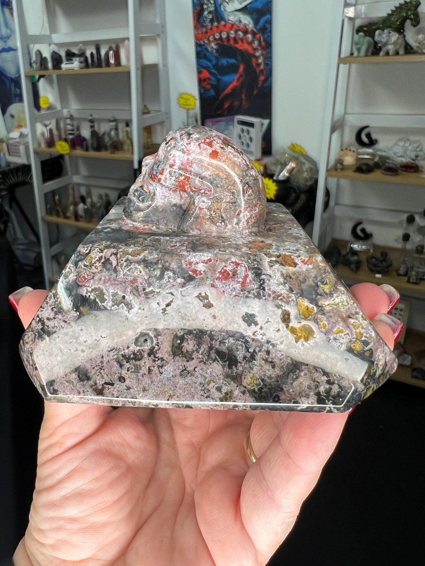 Ocean Jasper Skull on Slab