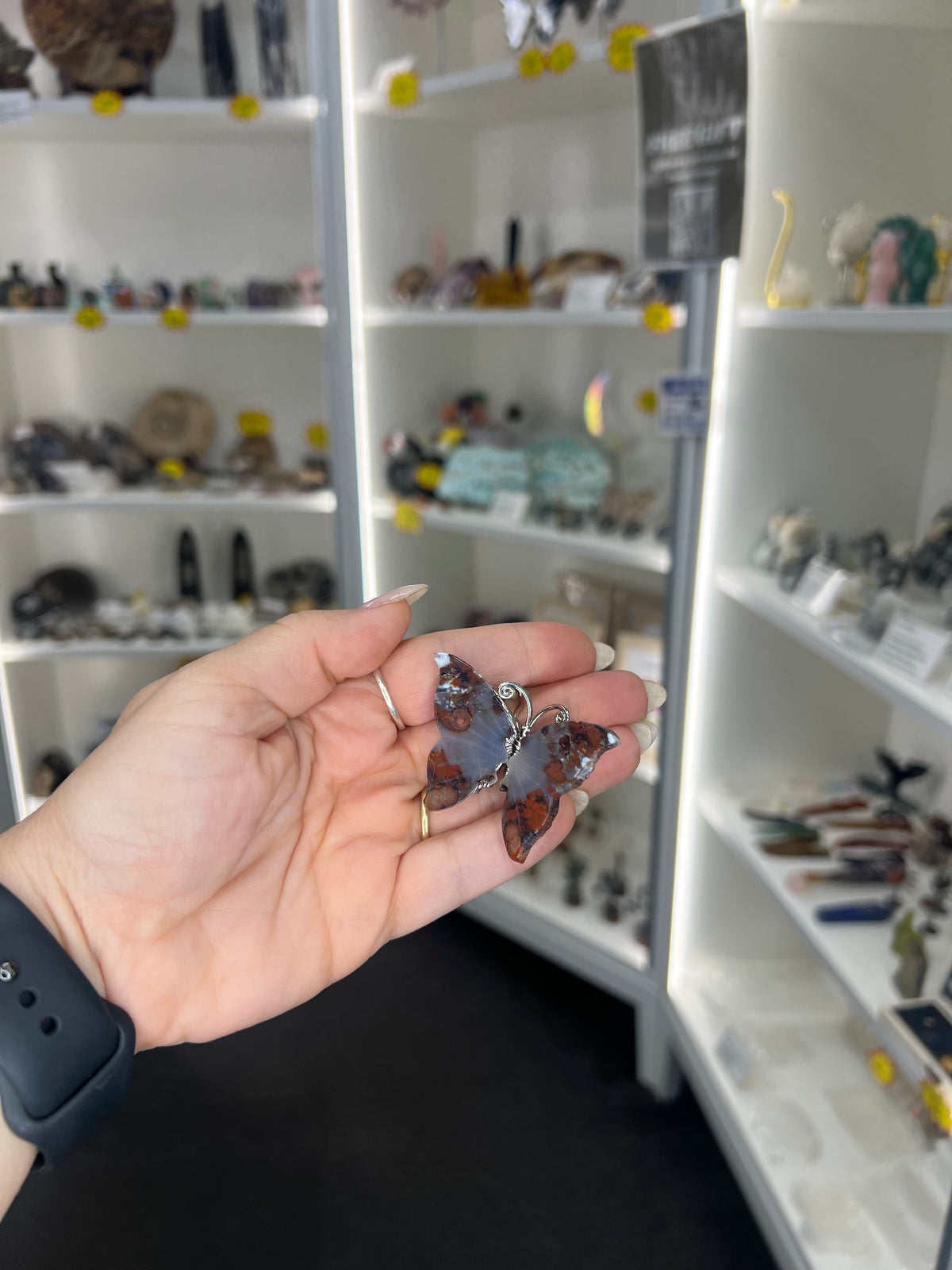 Mexican Lace Agate Butterfly