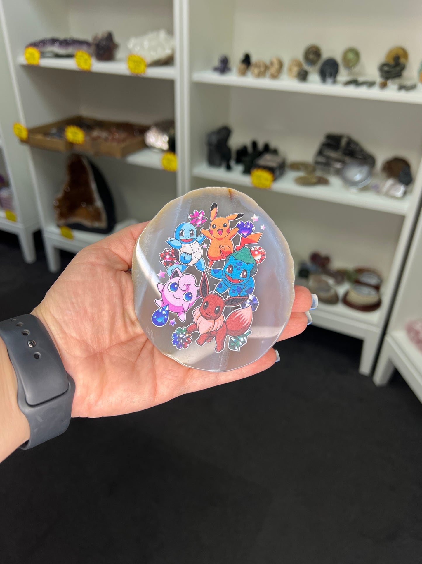 Agate Slice with Pokemon Print