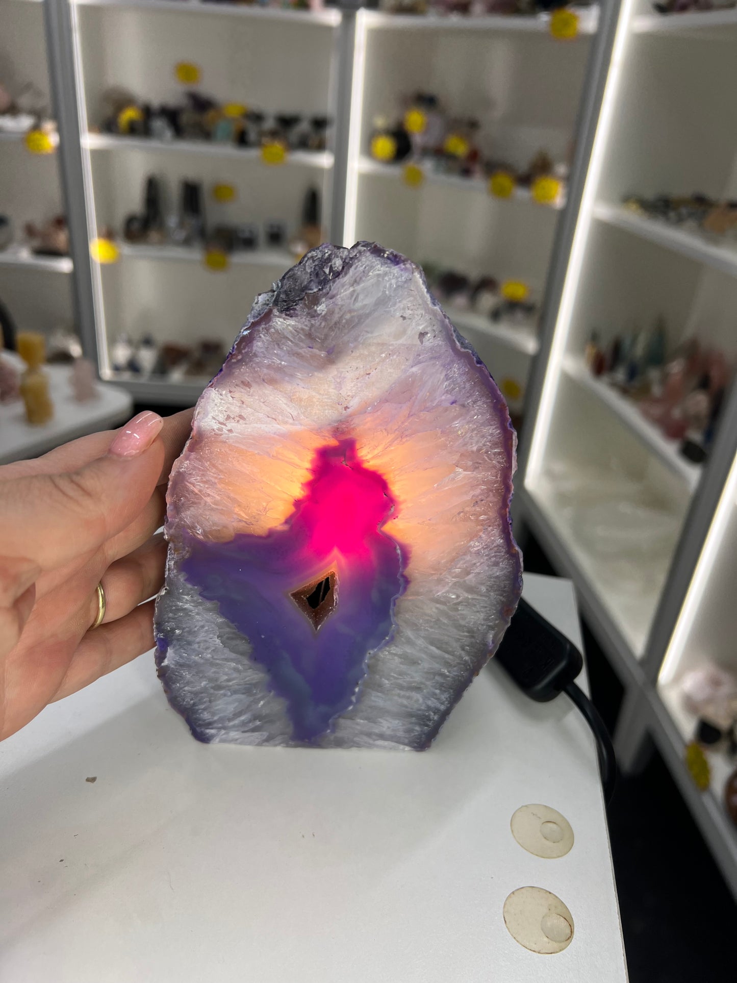 Purple Agate Lamp