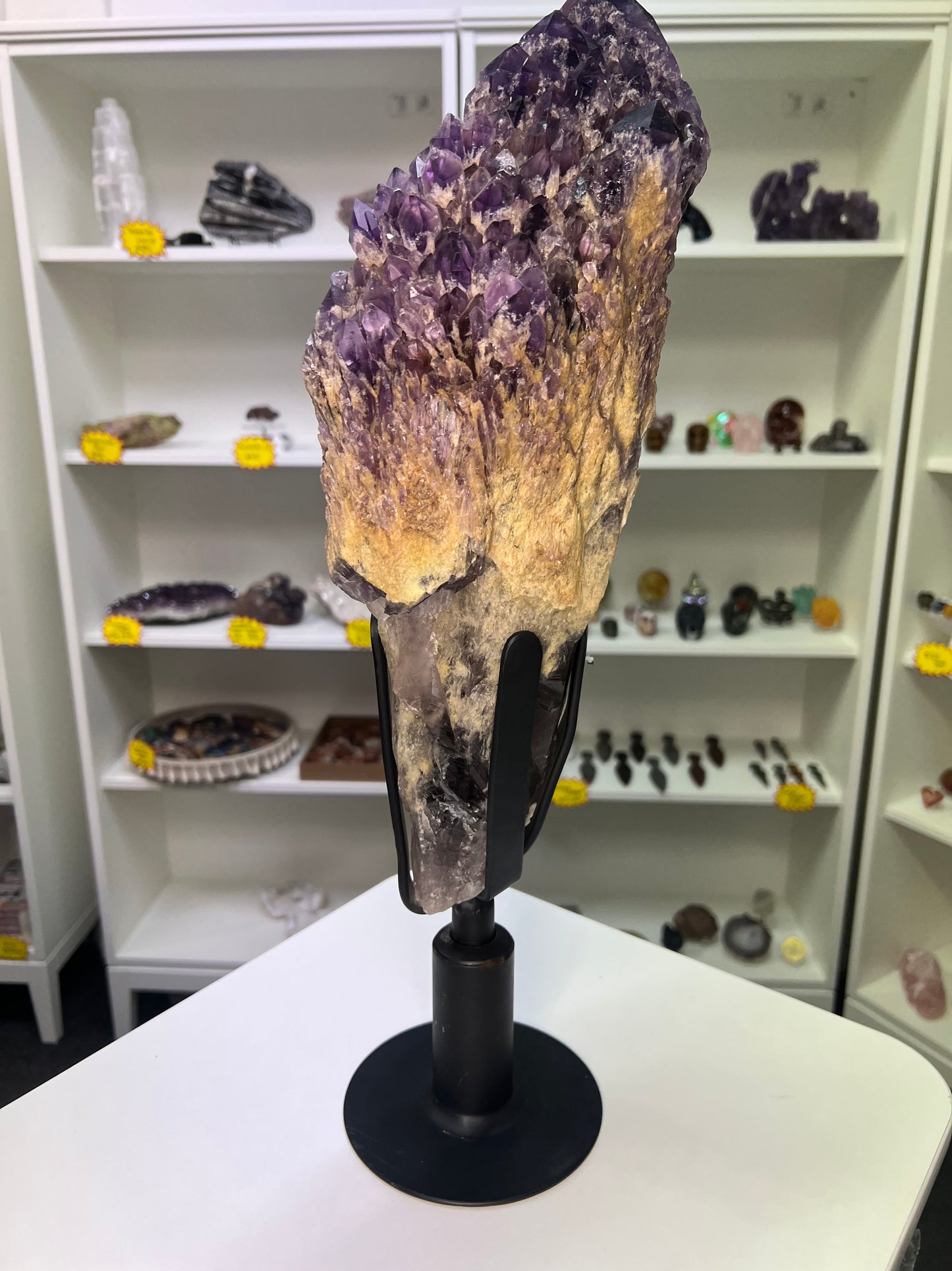 Amethyst on Metal Stand