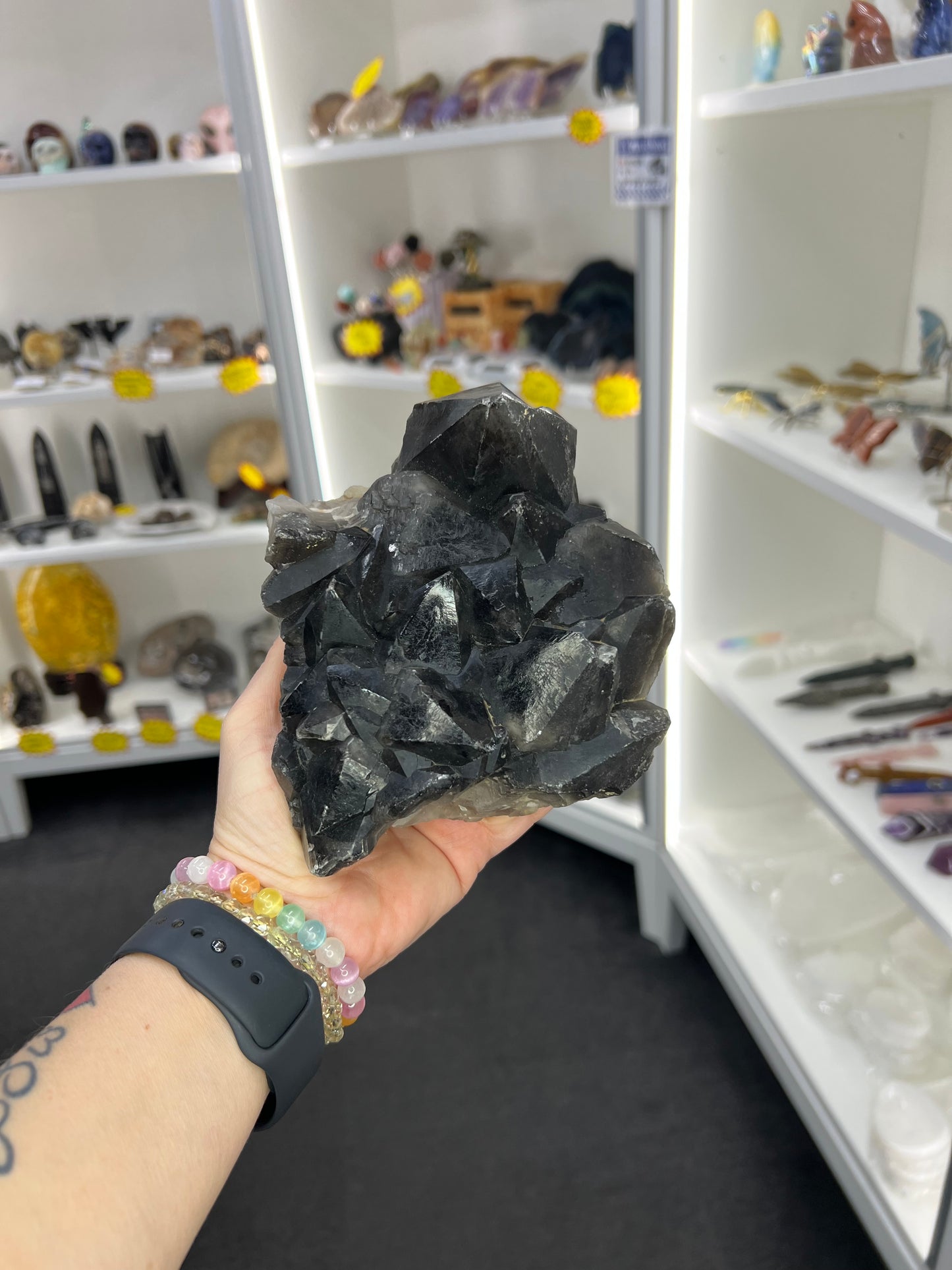 Black Quartz Cluster