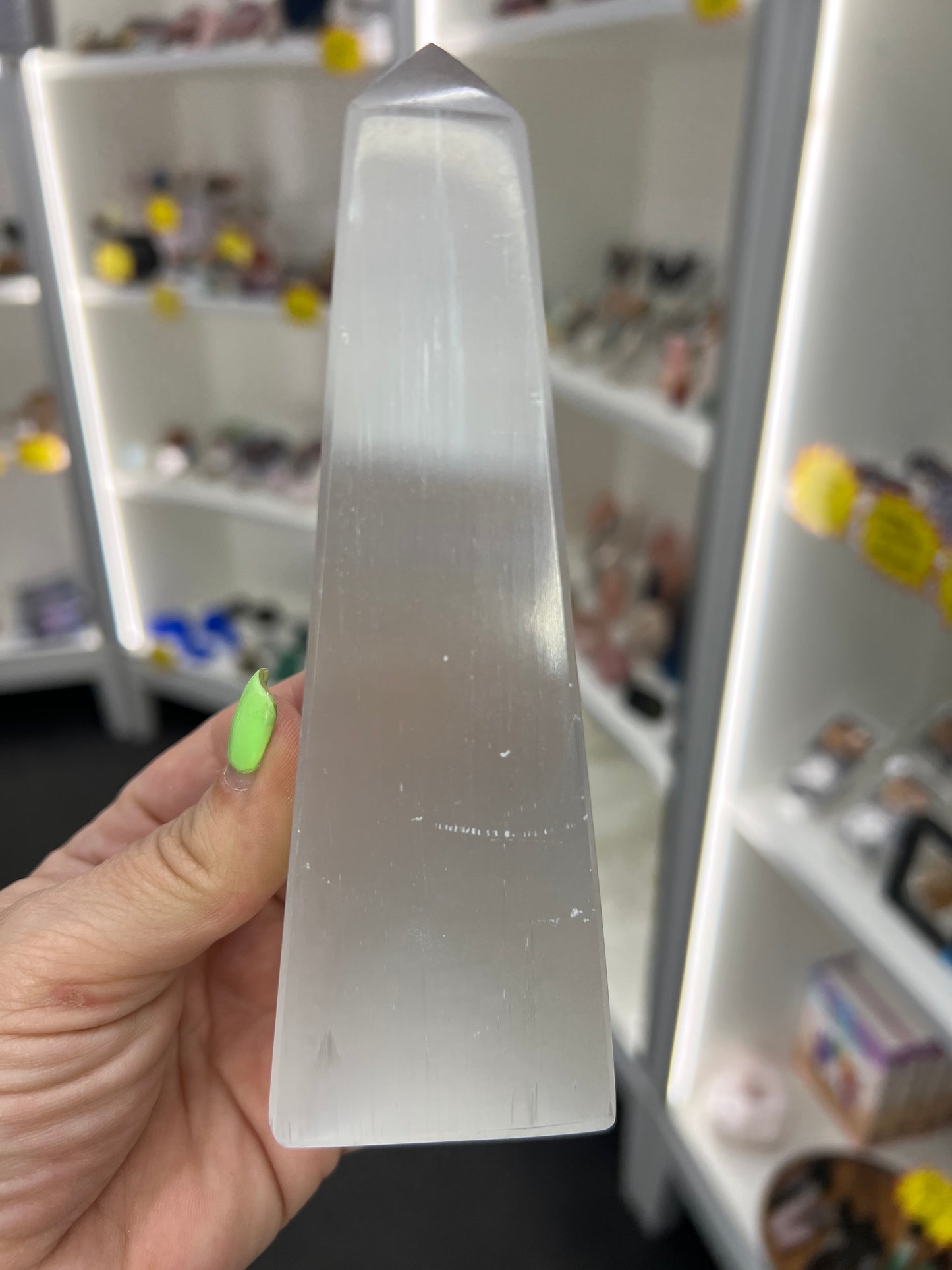Selenite Moon Phase Tower