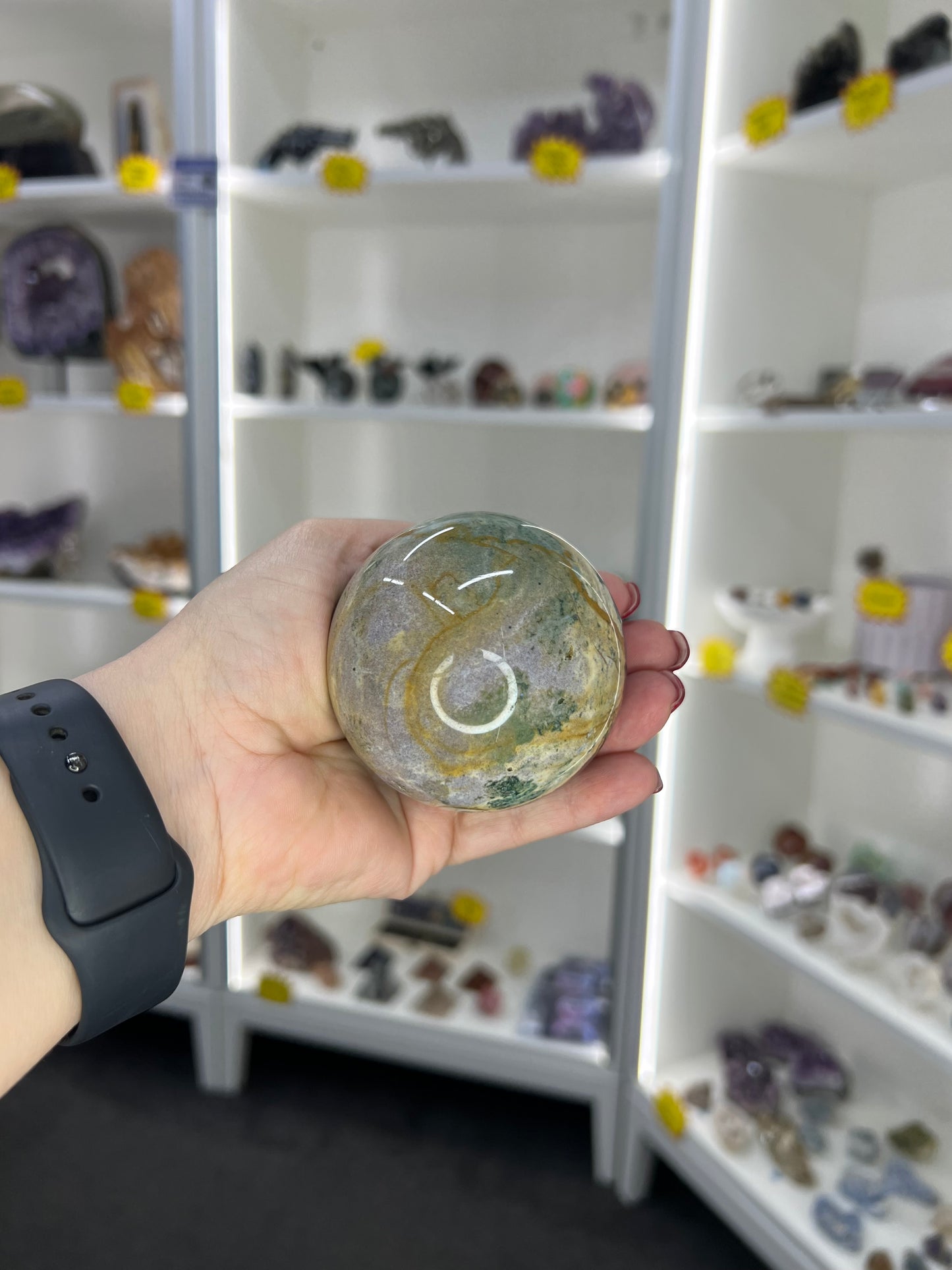 Ocean Jasper Sphere with Stand