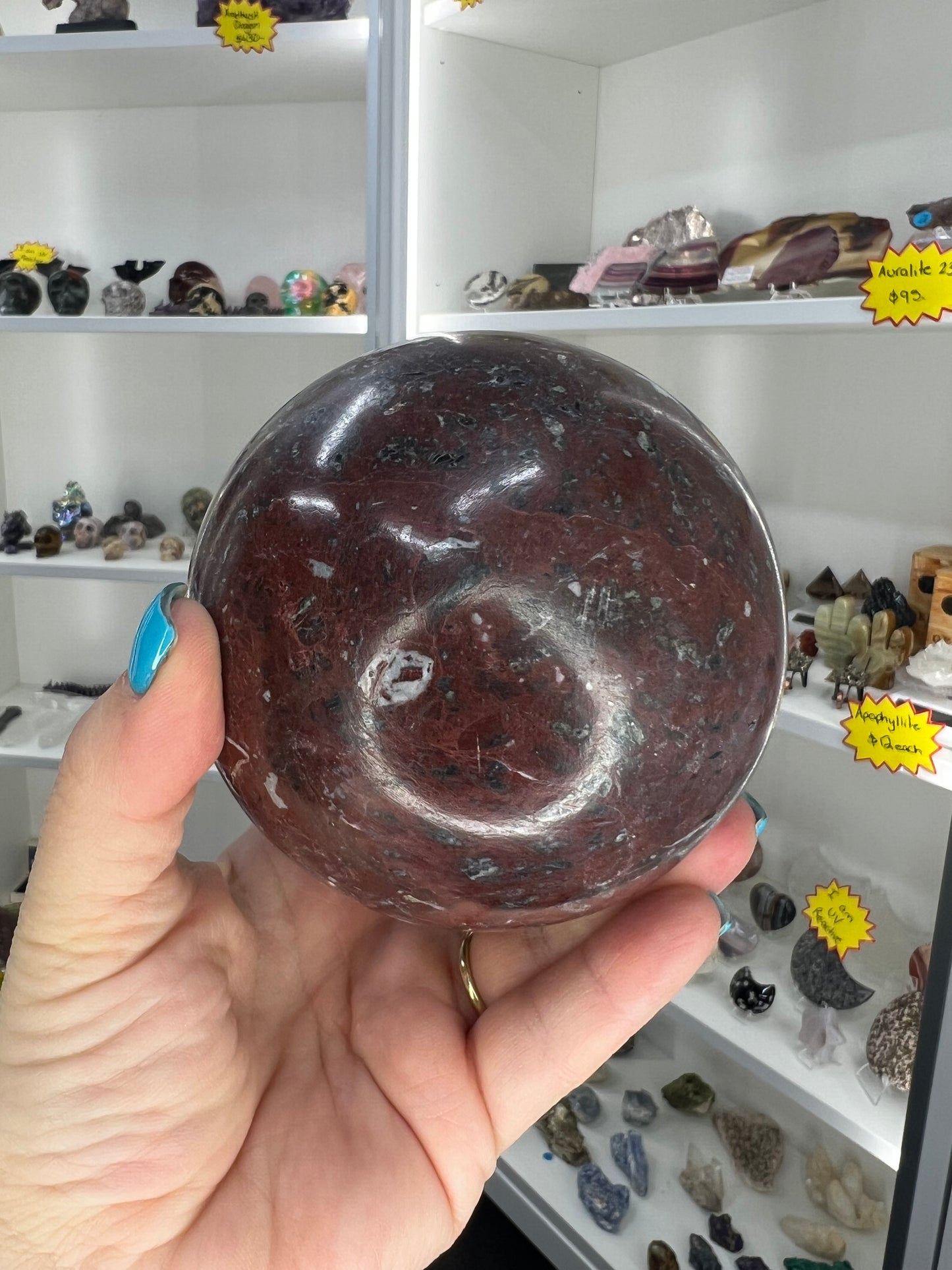 Red Onyx Sphere on Stand