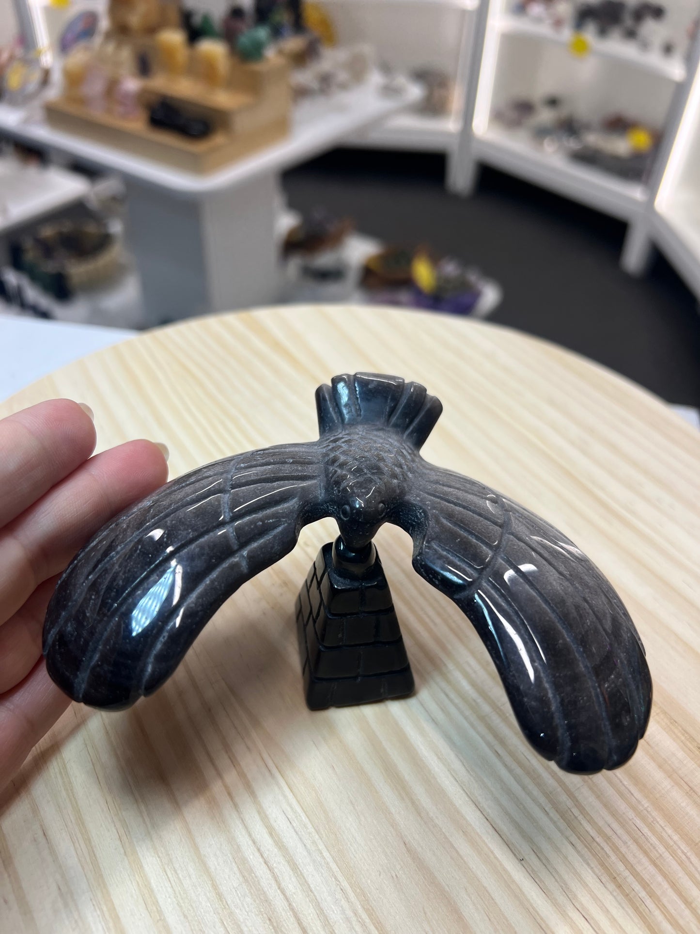 Silver Sheen Obsidian Eagle