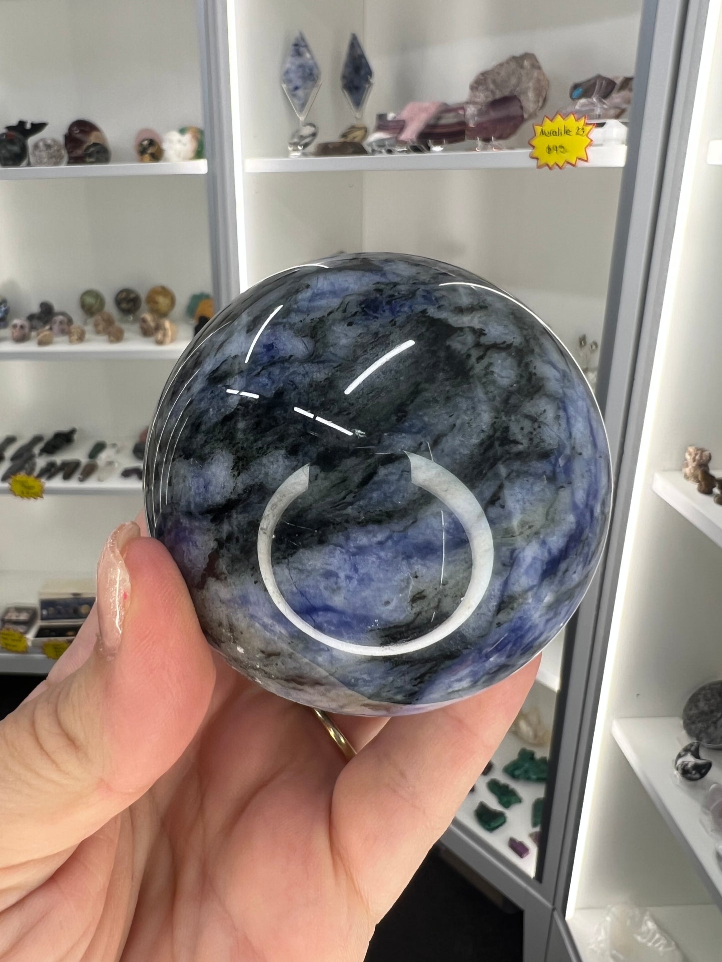 Dumortierite Sphere with Stand