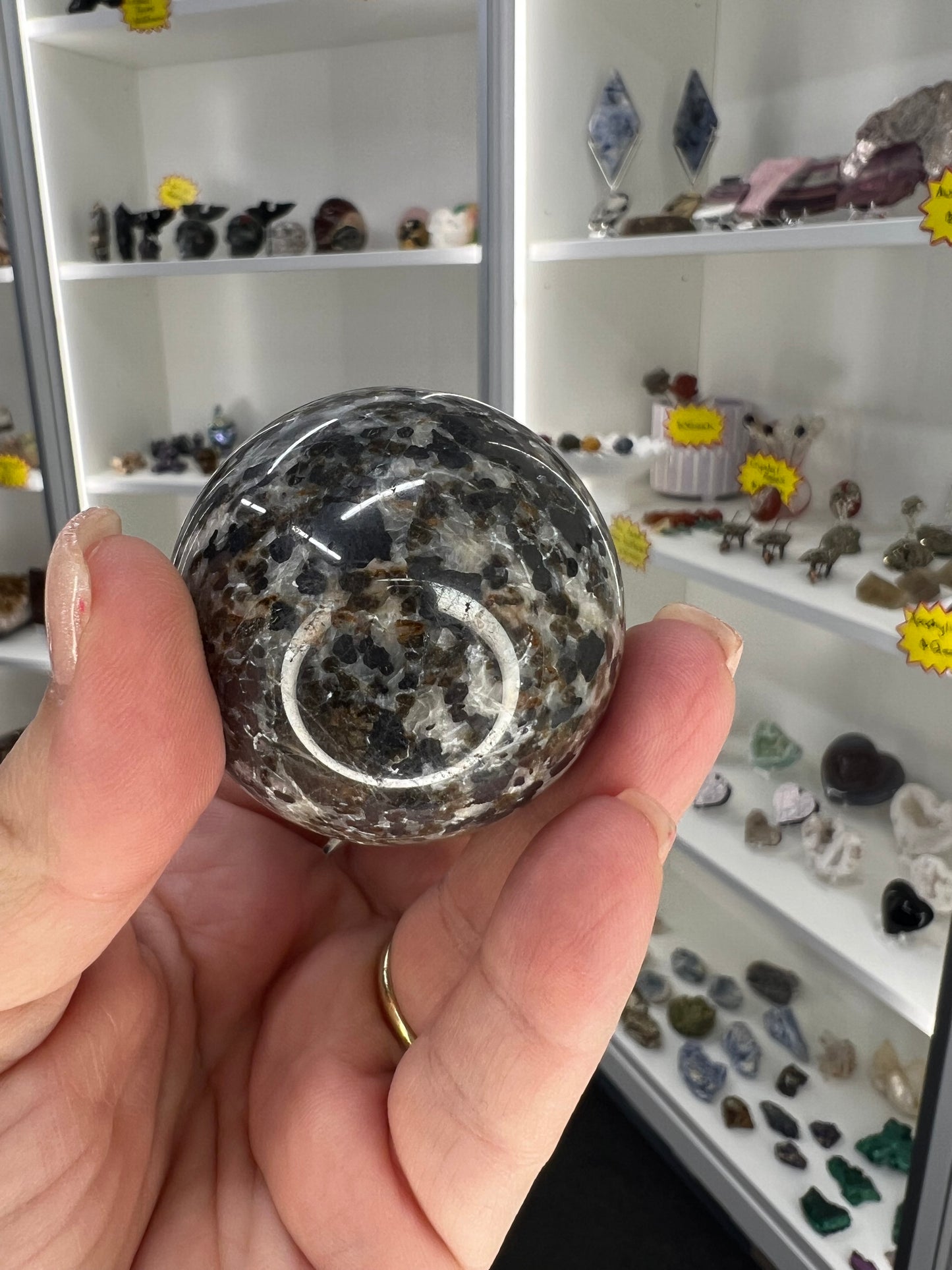 Willemite Sphere on Stand (UV Reactive)