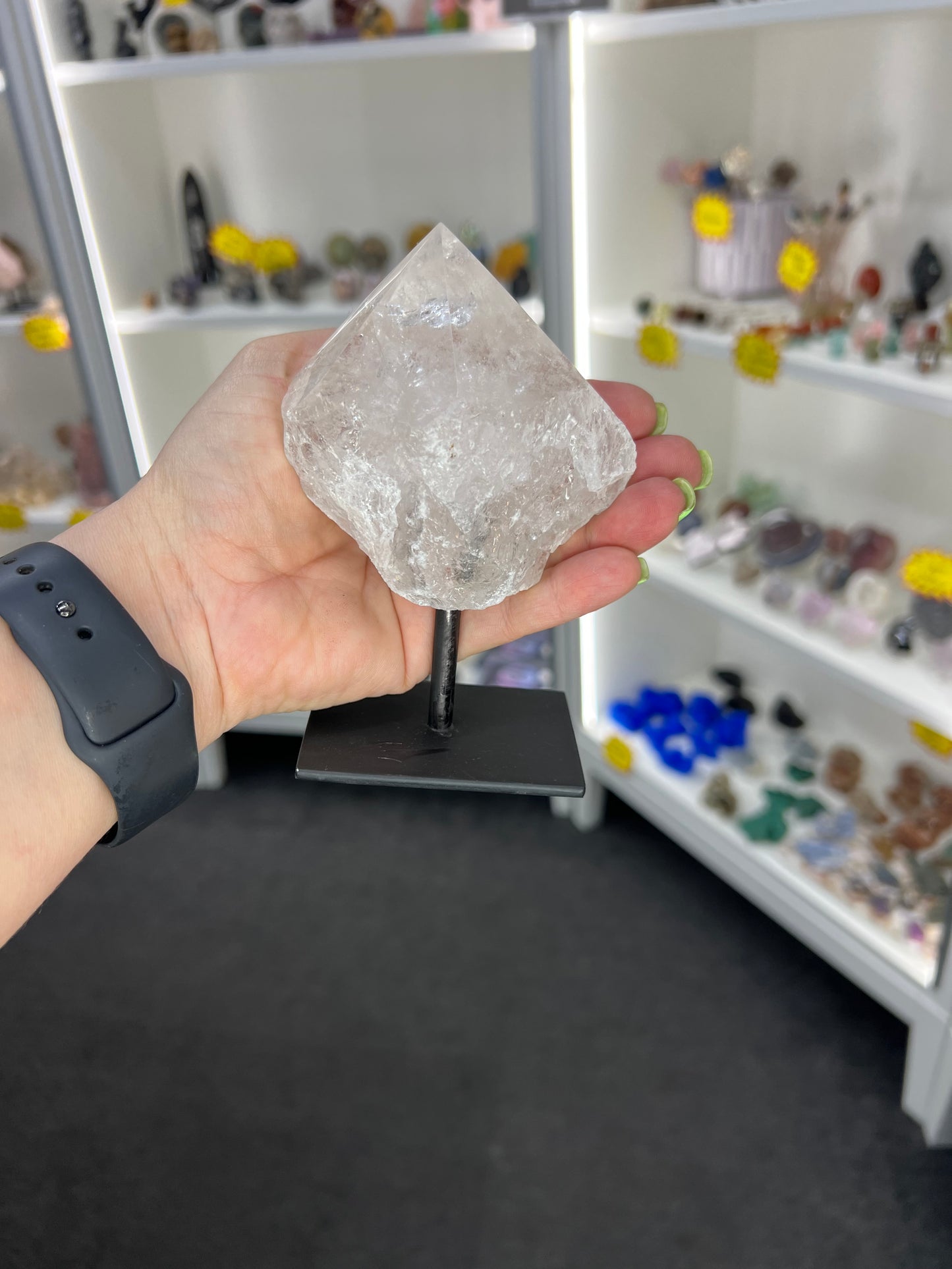 Clear Quartz Point on Stand