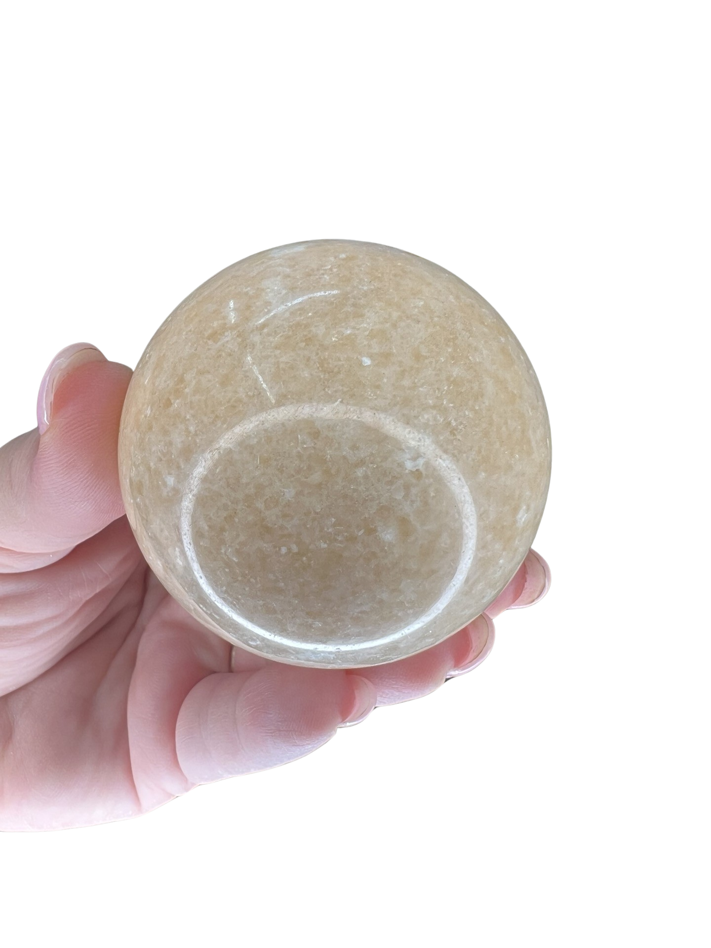 Orange Calcite Sphere with Stand