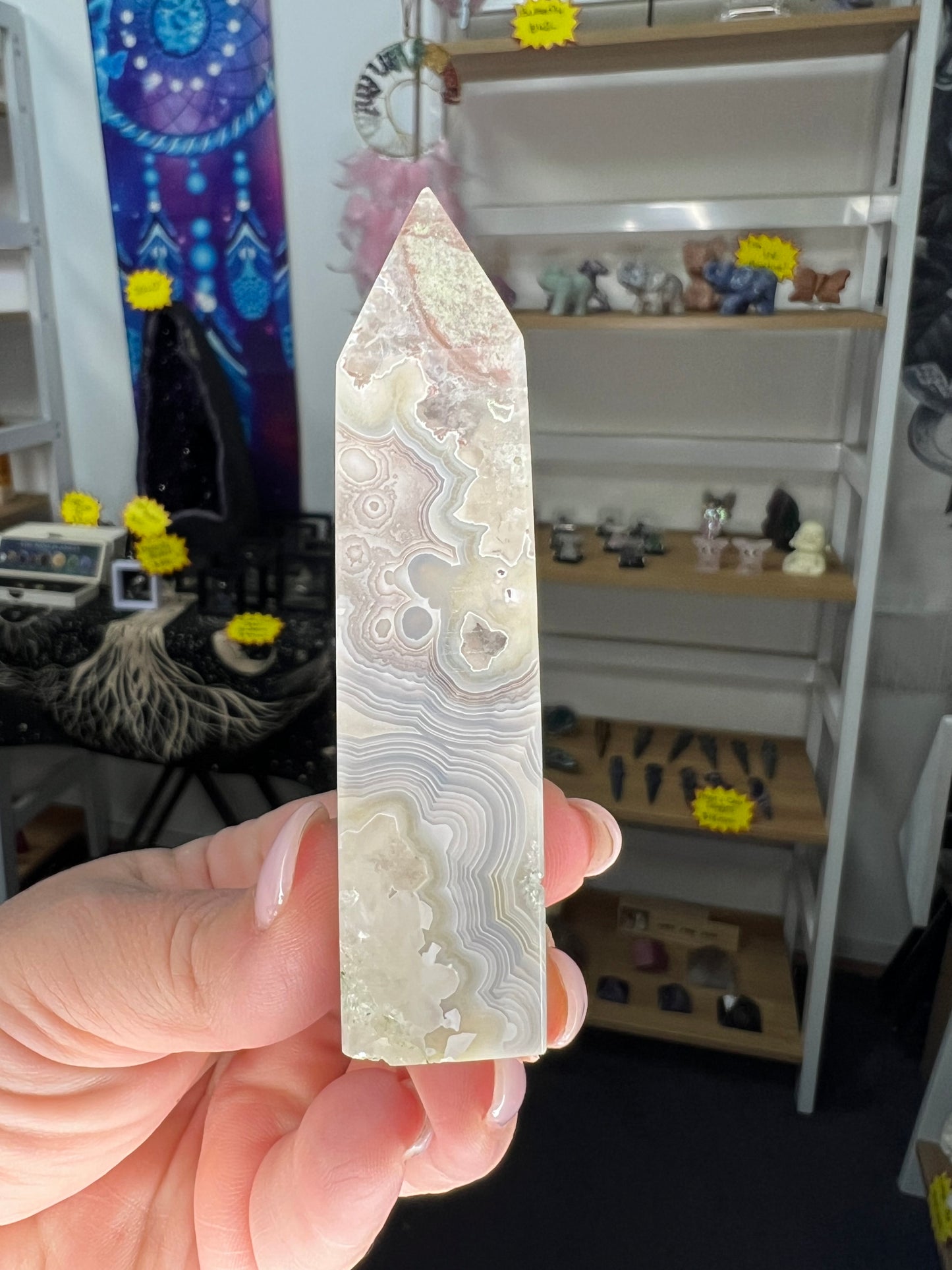 Mexican Lace Agate Tower