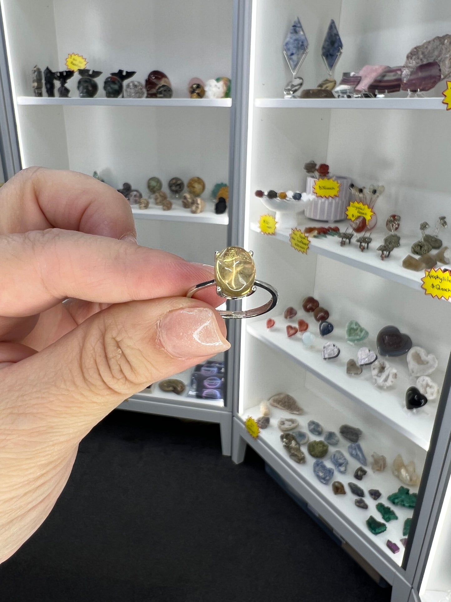 Citrine Sterling Silver Ring (Size Adjustable)