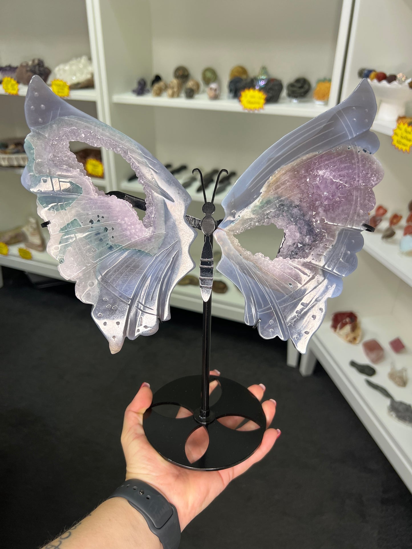 Amethyst x Agate Butterfly