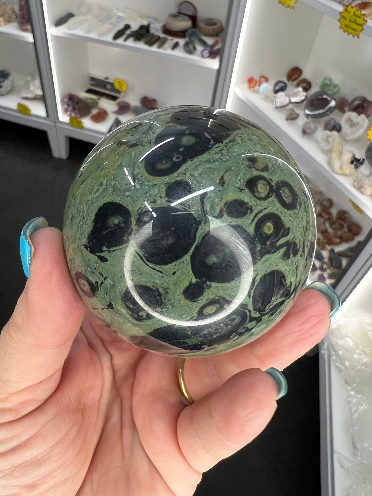 Kambaba Jasper Sphere with Stand