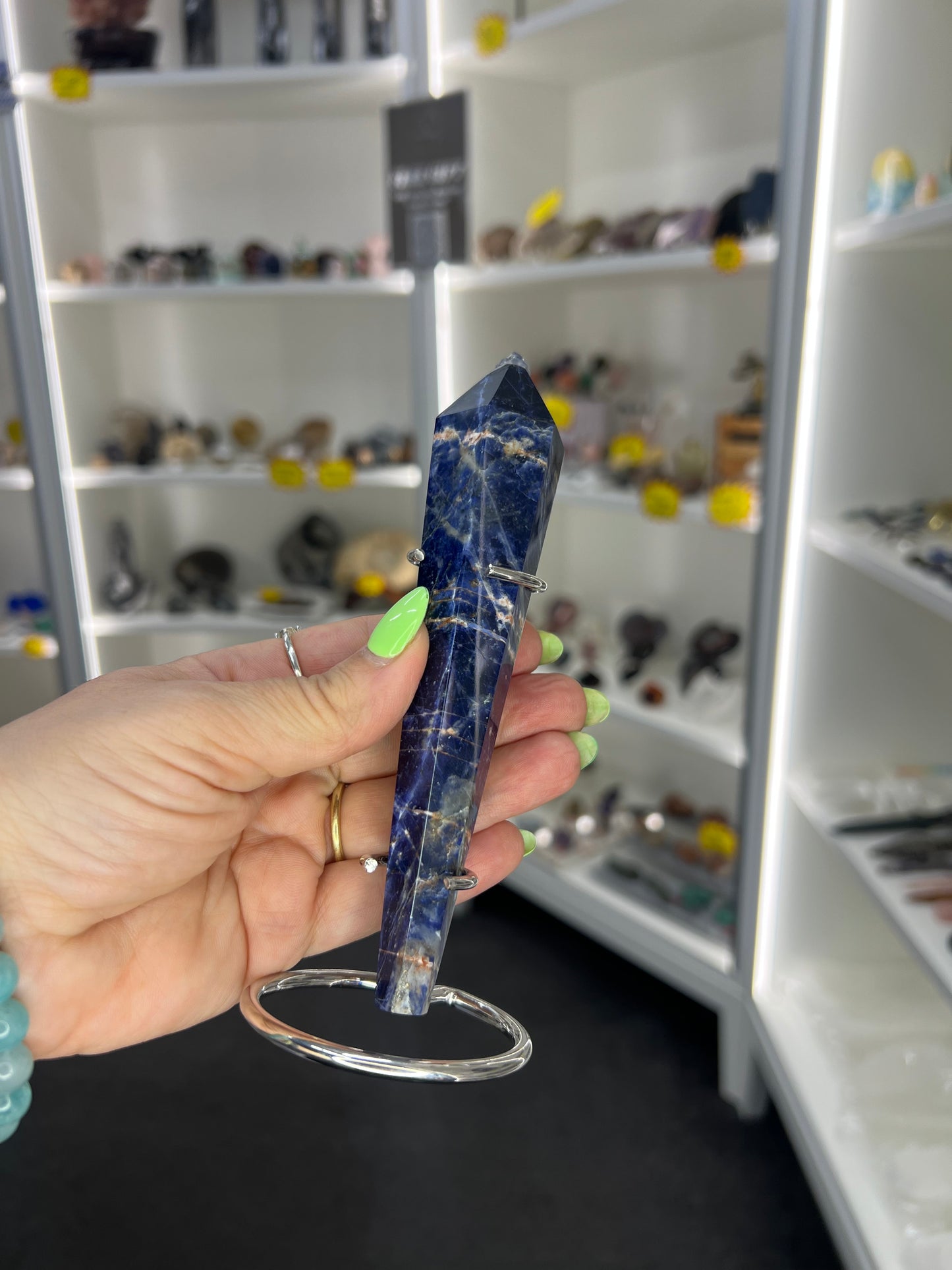 Sodalite Wand on Stand