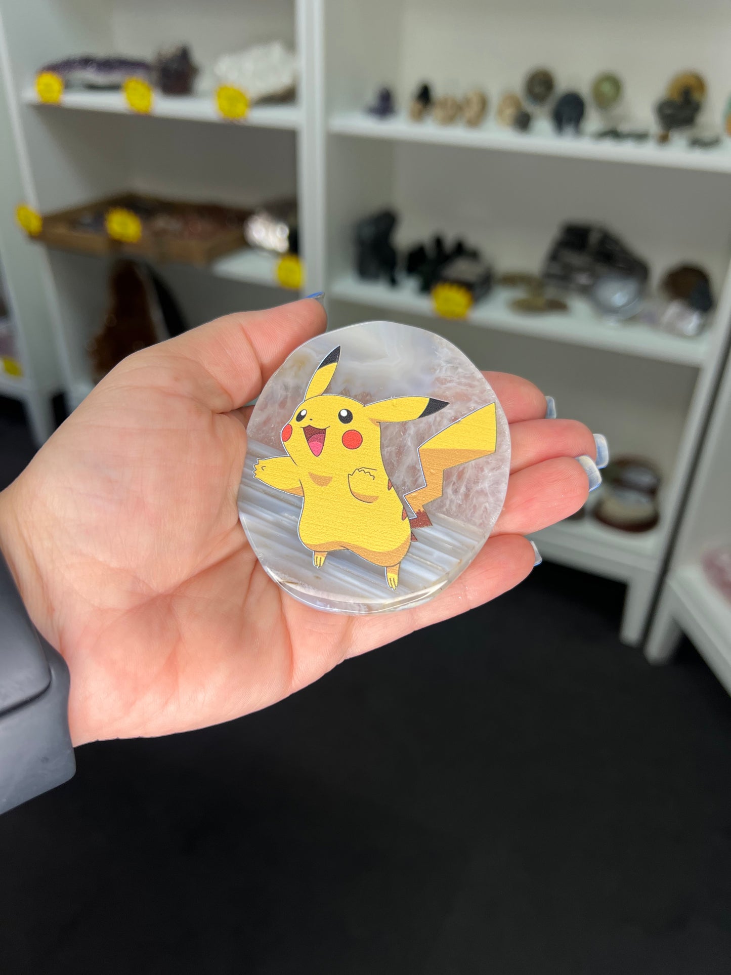 Agate Slice with Pokemon Print