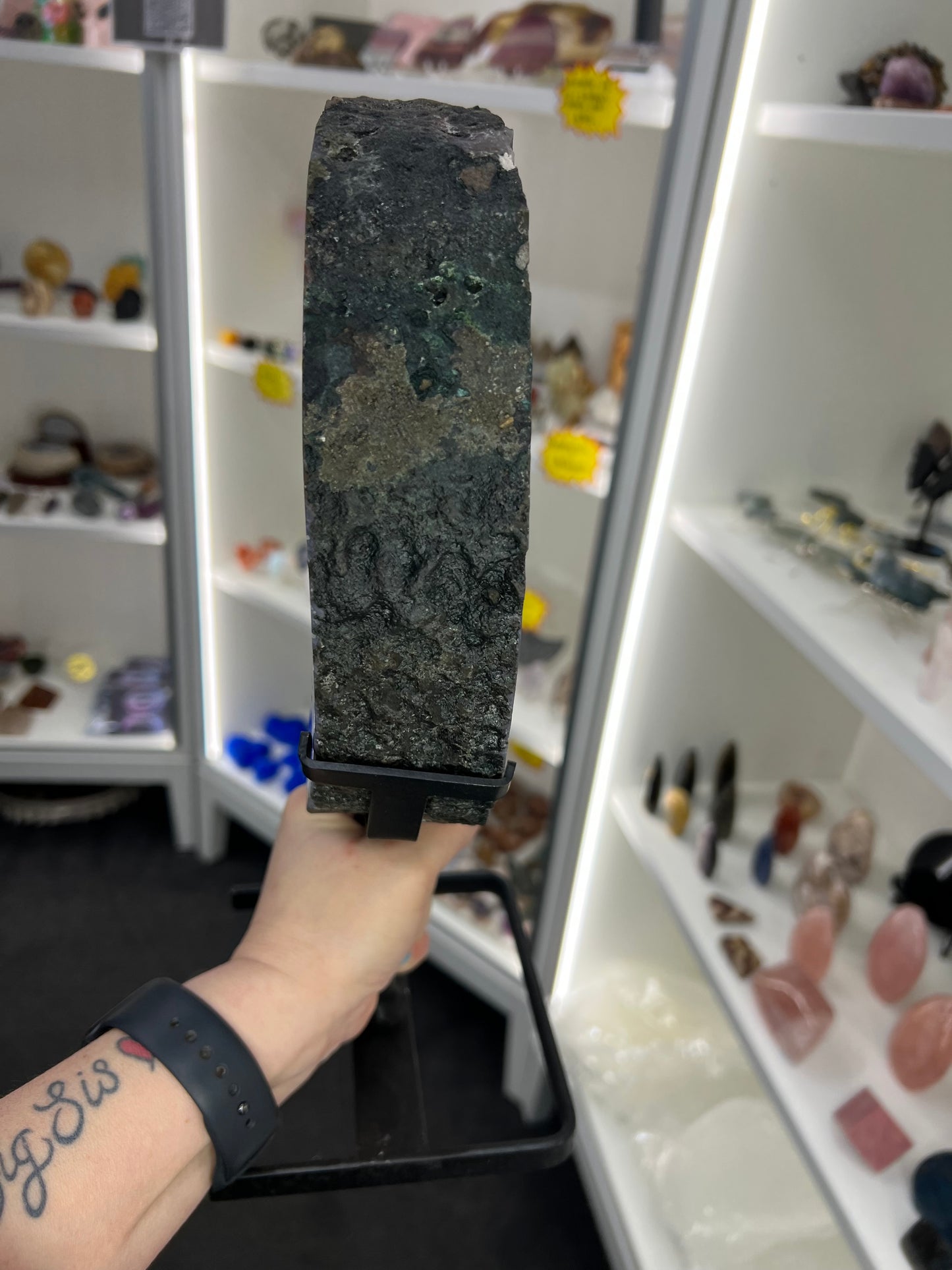 Amethyst Slice on Stand
