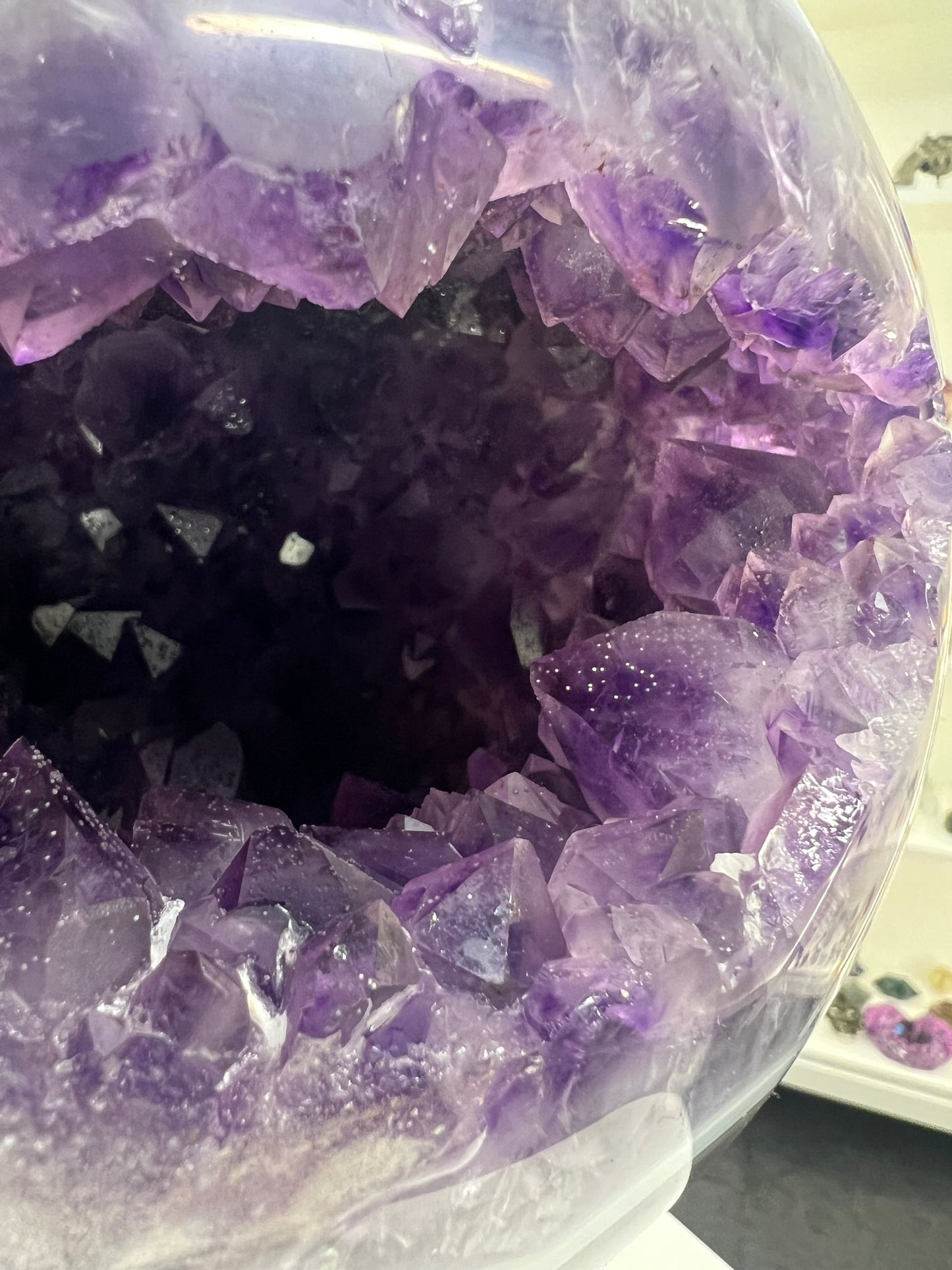 Huge Geode Amethyst Sphere with Stand