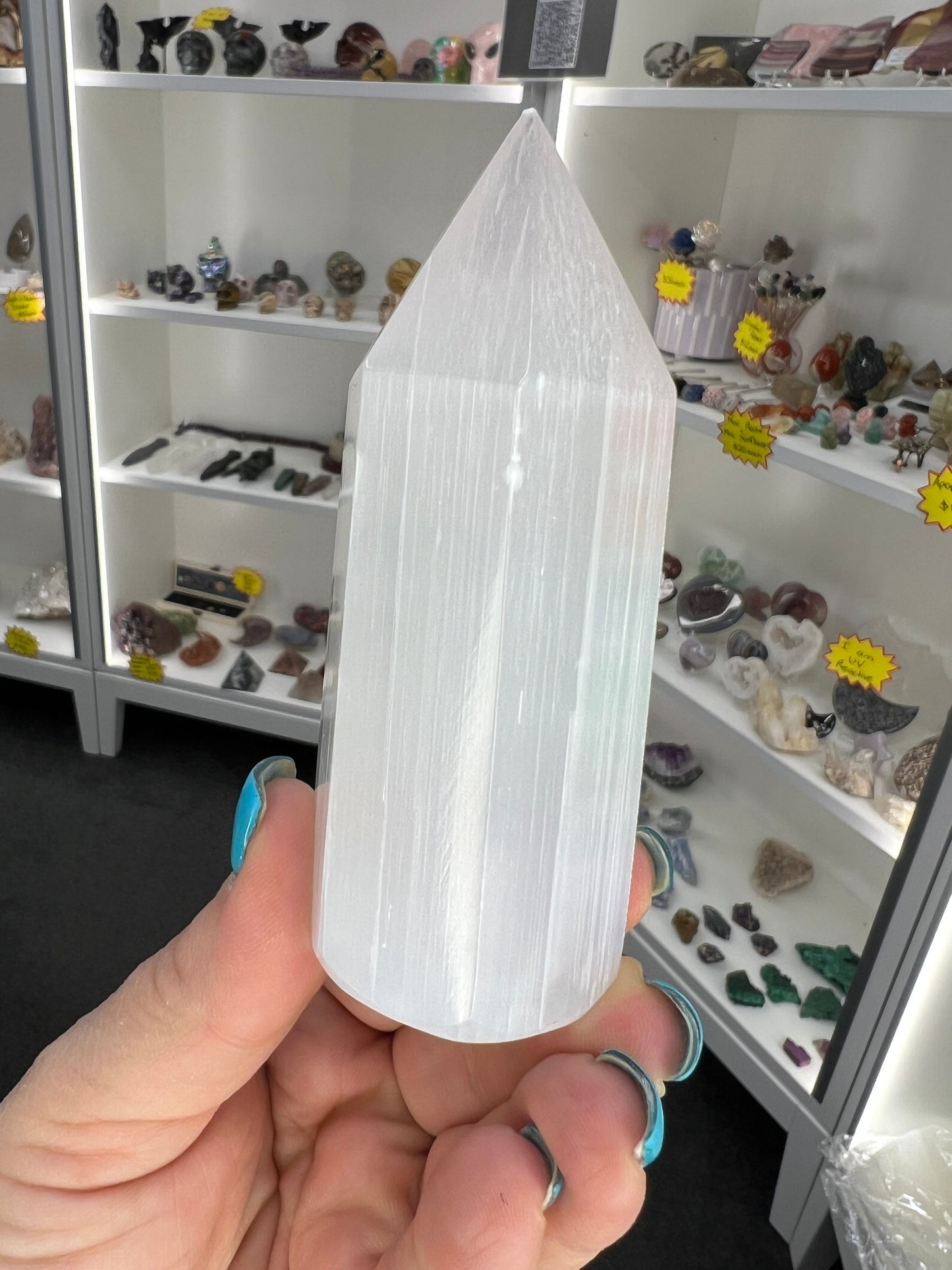 Selenite Chakra Tower