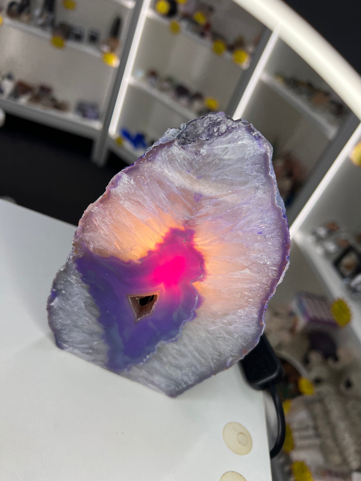Purple Agate Lamp