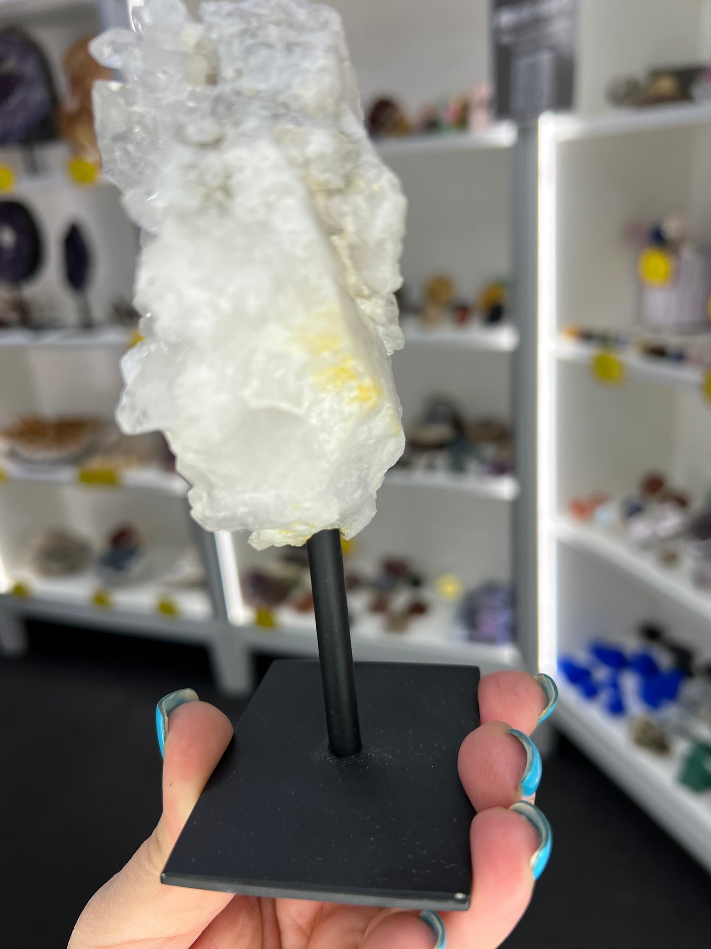 Clear Quartz Cluster on Stand