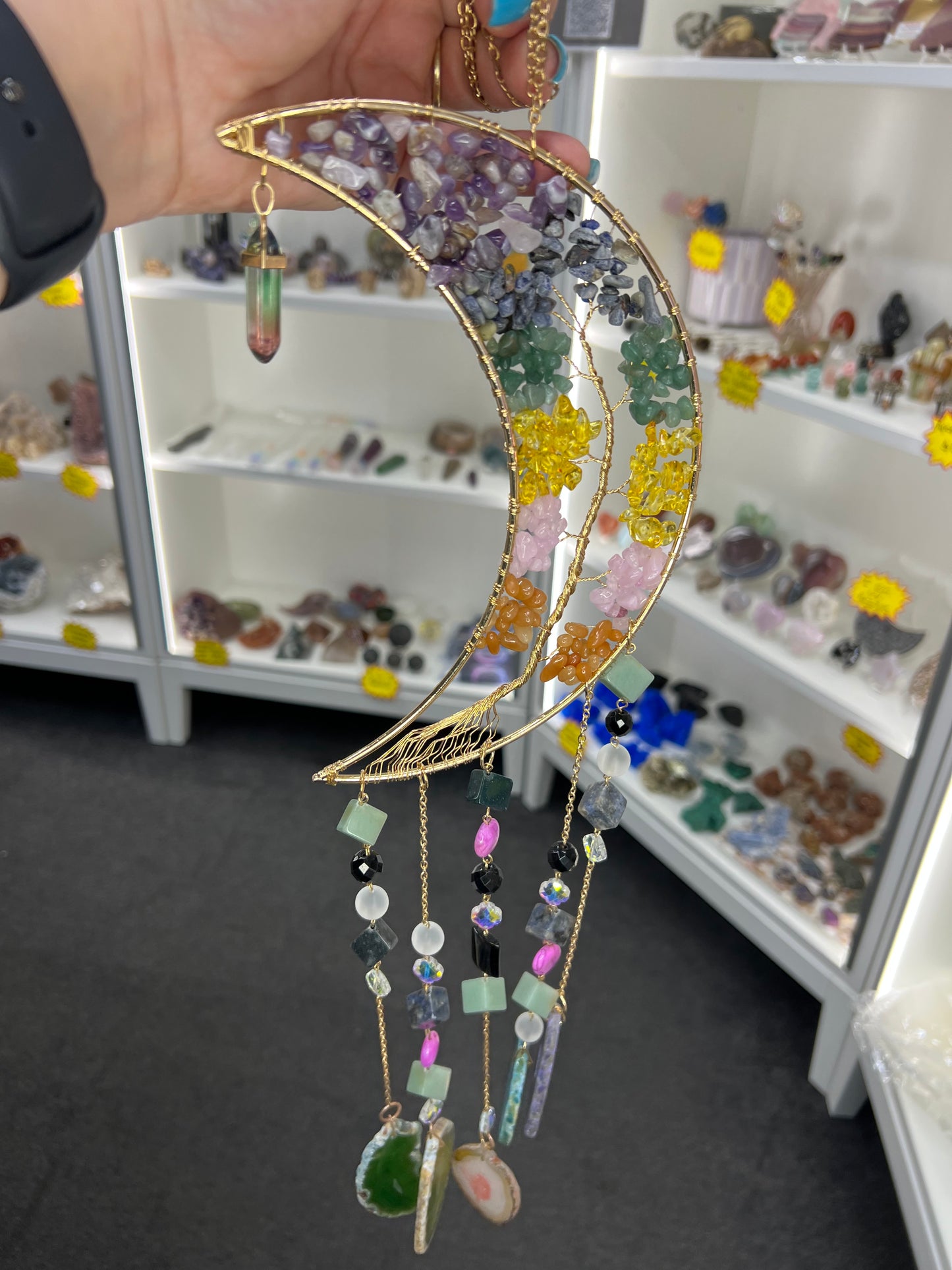 Crystal Moon Suncatcher