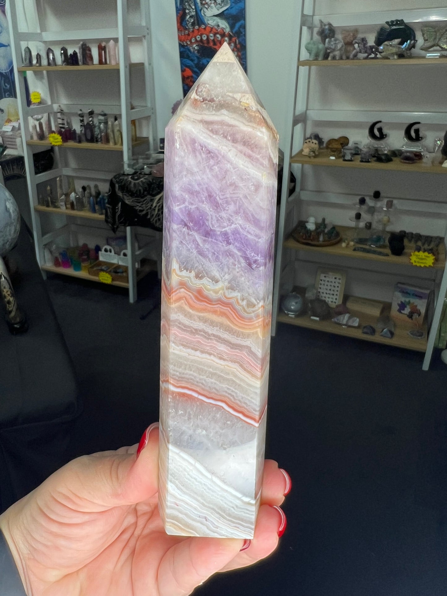 Amethyst x Mexican Lace Agate Tower