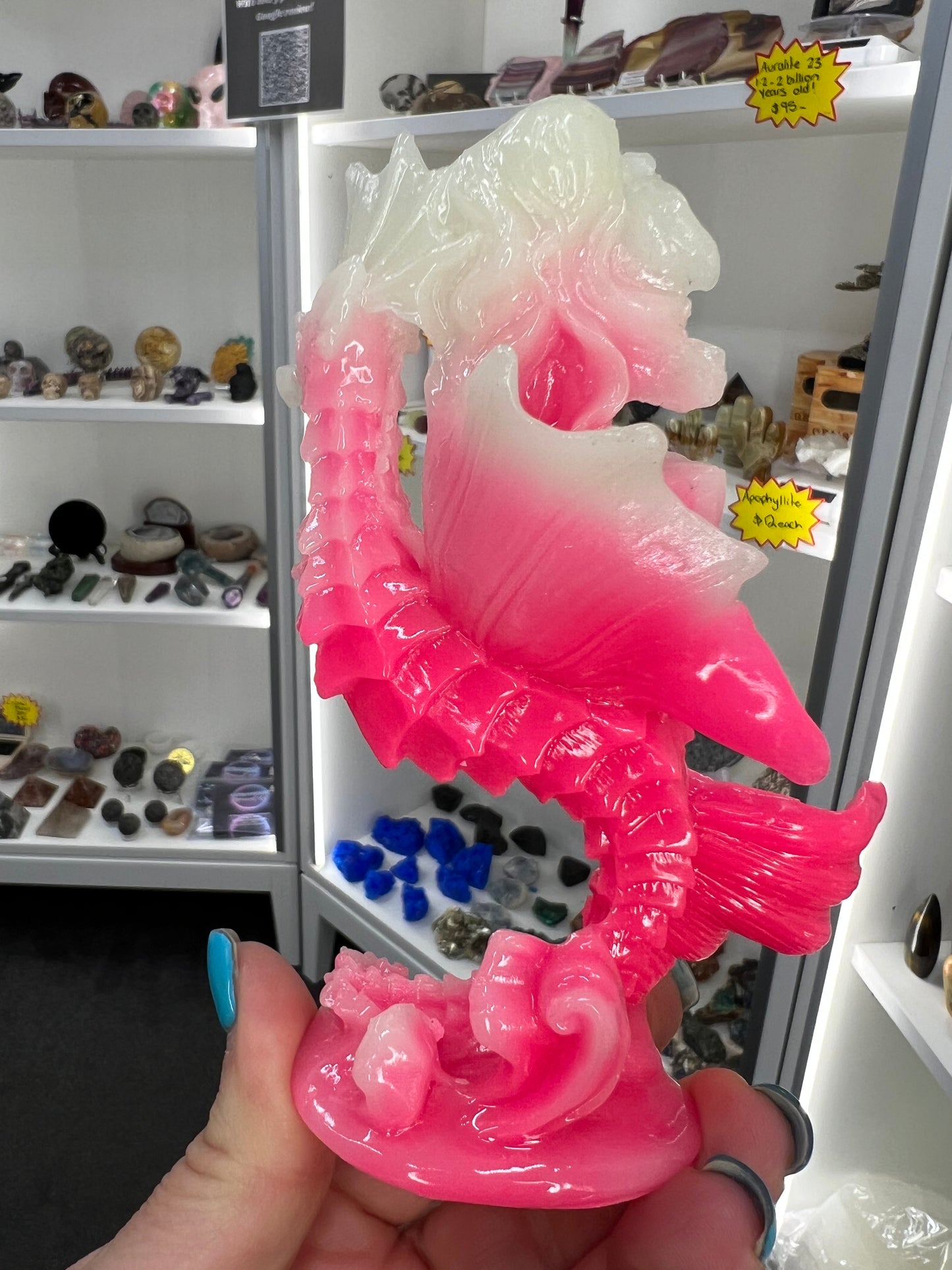 Luminous Mermaid on Seahorse (Glow in the Dark / Man Made)