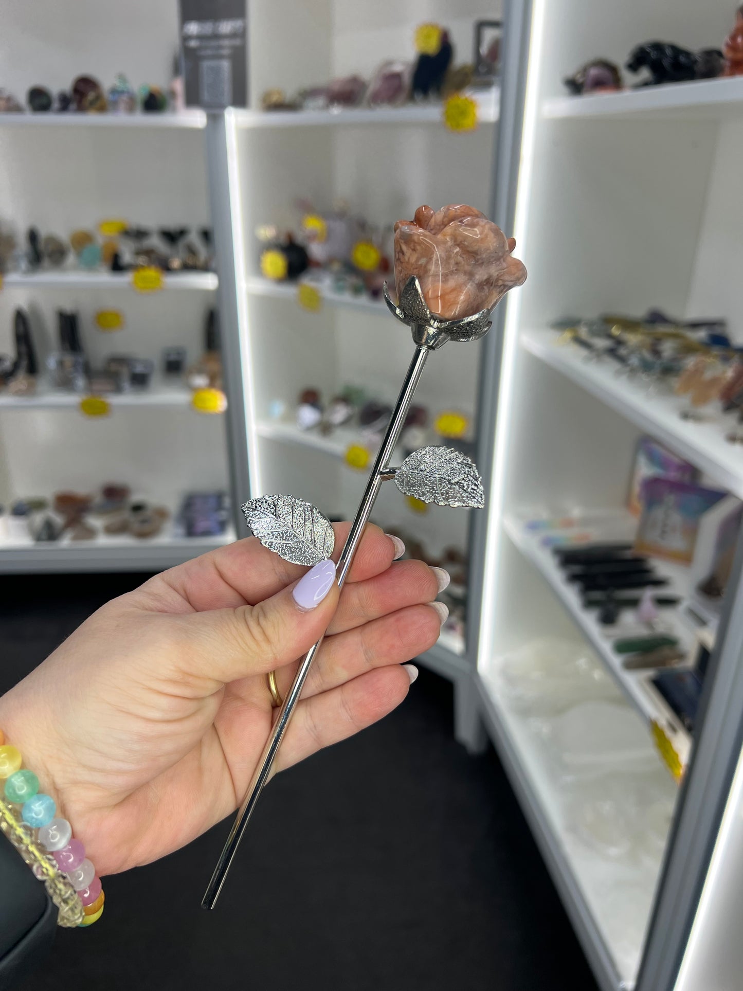 Pink Agate Forever Rose