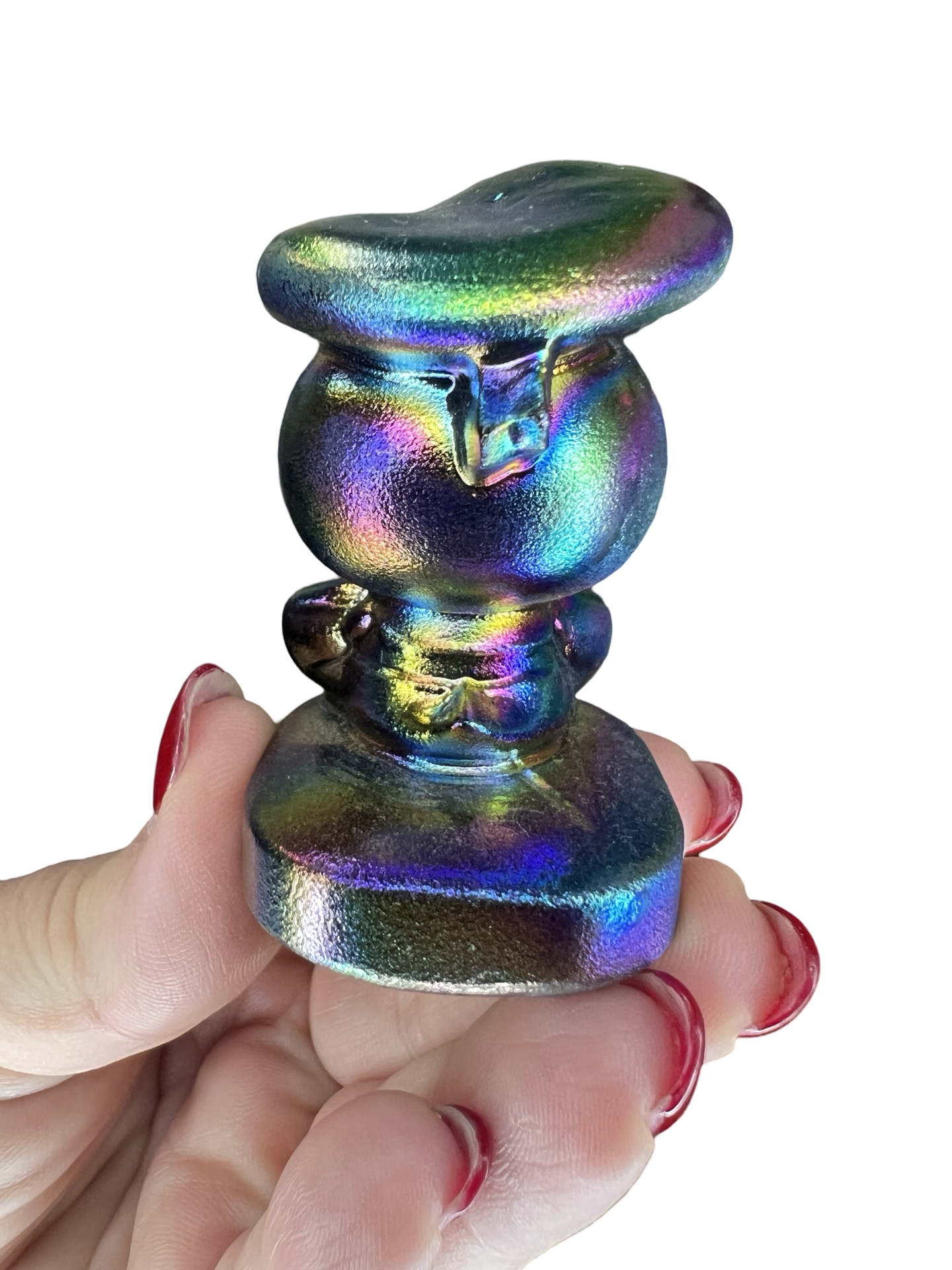 Aura Black Obsidian Baby Donald Duck Carving